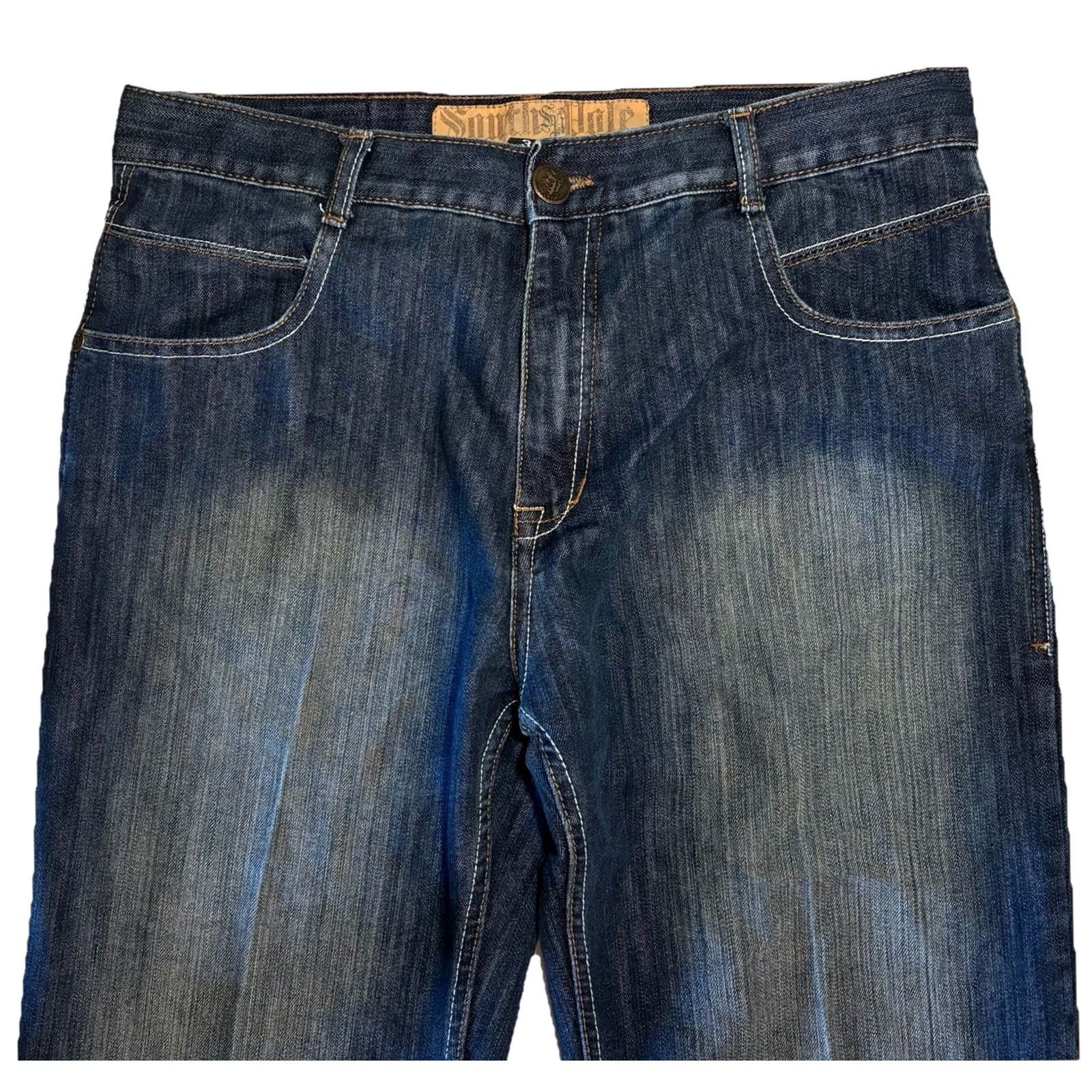 VINTAGE SouthPole Jeans Adult 36 x 30 Faded Blue Baggy Skate 