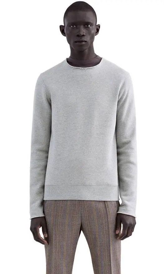 Acne Studios × Designer Acne Studios Fabien PAW15 Grey Fleece Crewneck Sweater Size US S / EU 44-46 / 1 - 1 Thumbnail