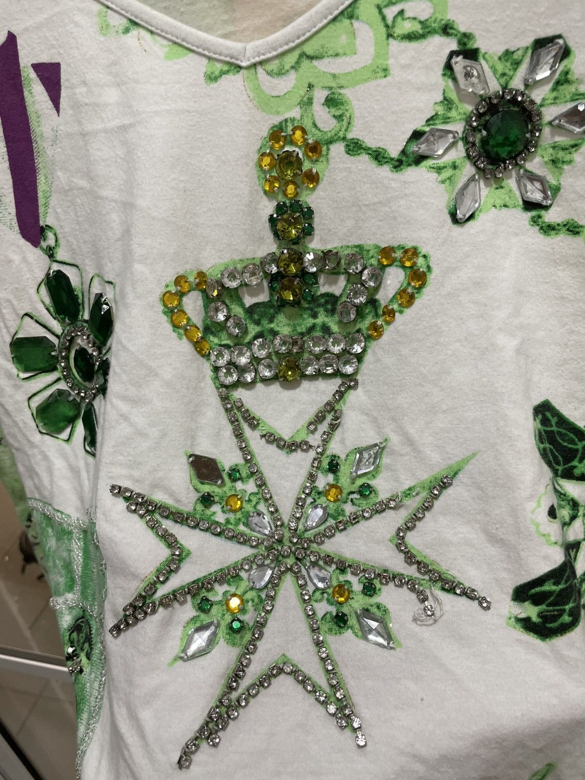 Japanese Brand Save The Queen Italian Designer Mesh Tatoo L/S Shirt (Lycra) Size US L / EU 52-54 / 3 - 6 Thumbnail