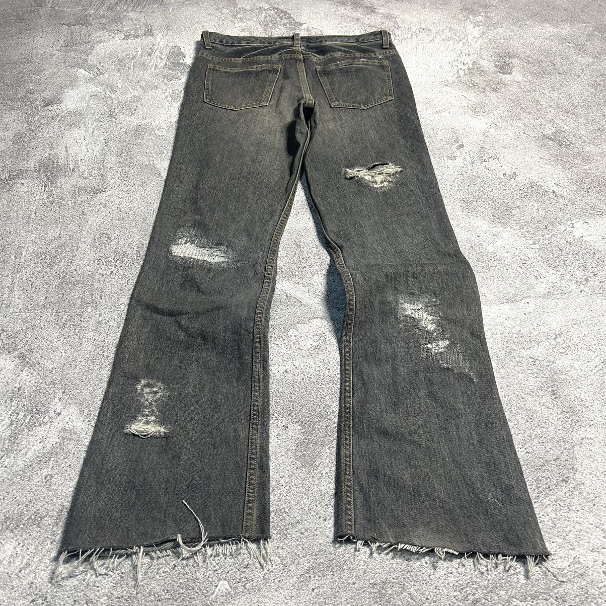 RIPVANWINKLE RIPVANWINKLE Crazy Disstressed Flared Denim Size US 31 - 23 Thumbnail