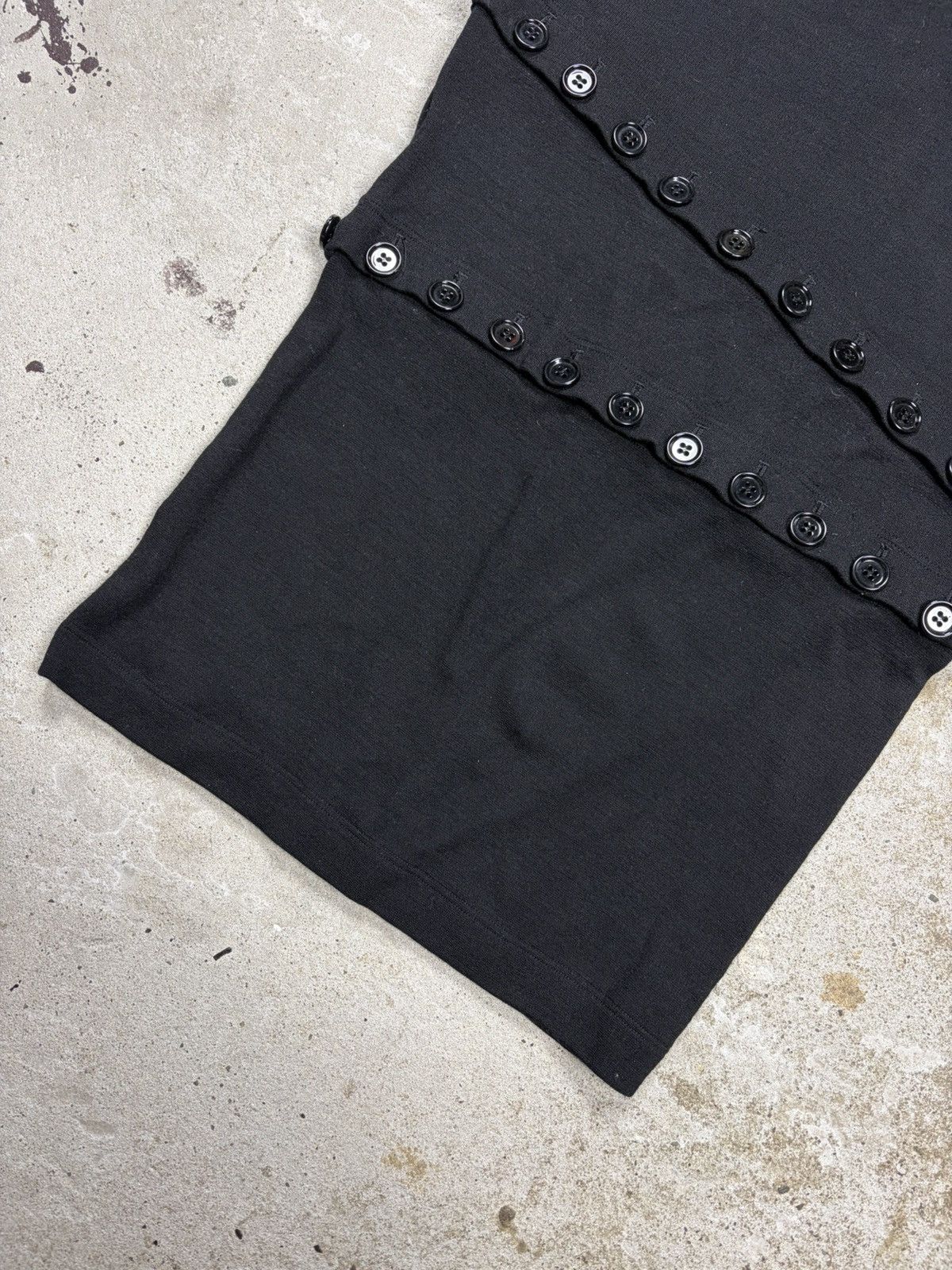 Dolce & Gabbana FW 2003 Dolce & Gabbana Black Button Up Skirt & Sweater Set Size S / US 4 / IT 40 - 4 Thumbnail