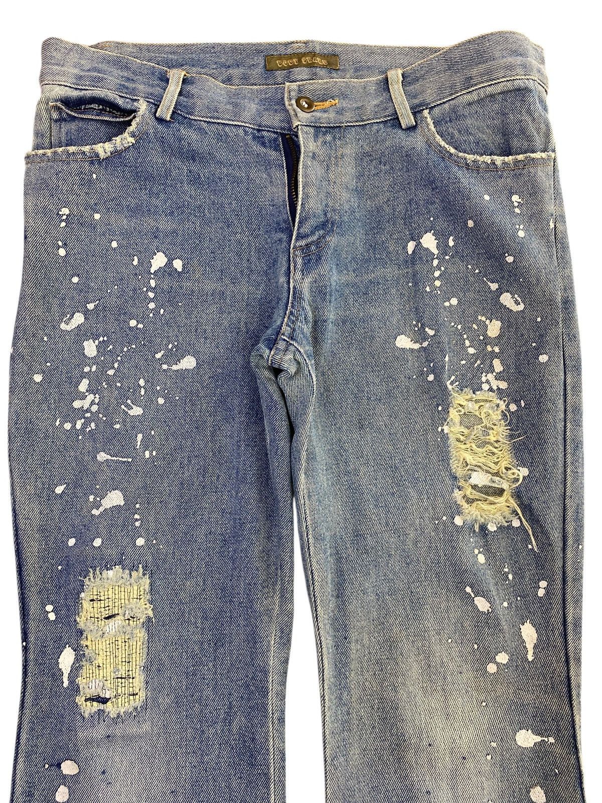 Japanese Brand Japanese Brand Ripped Paint Platter Style Flare Jeans Size US 30 / EU 46 - 2 Thumbnail