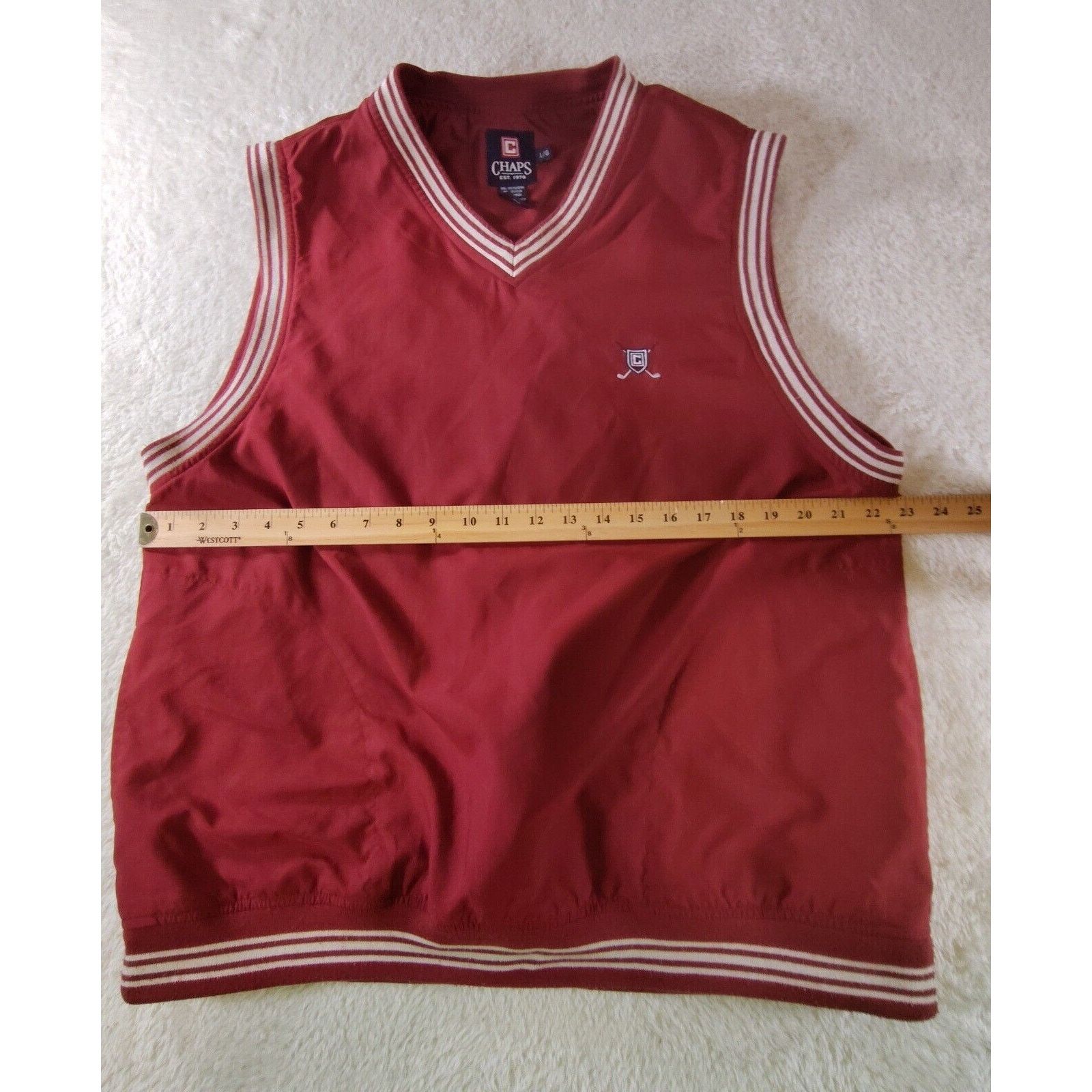 Chaps Chaps Golf V-Neck Banded Windbreaker Lined Vest Men’s Large Size US L / EU 52-54 / 3 - 3 Thumbnail