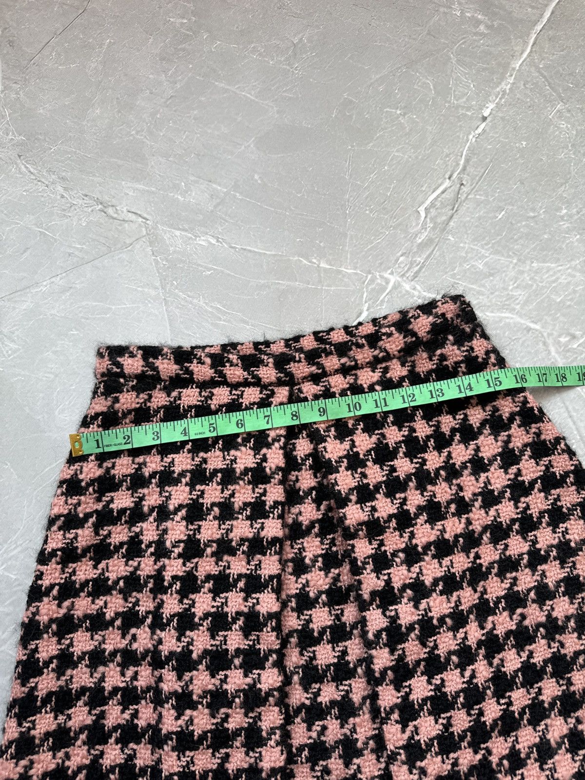 Moschino Moschino Cheap and Chic Houndstooth High Waist Wool Skirt Size 28" / US 6 / IT 42 - 18 Thumbnail
