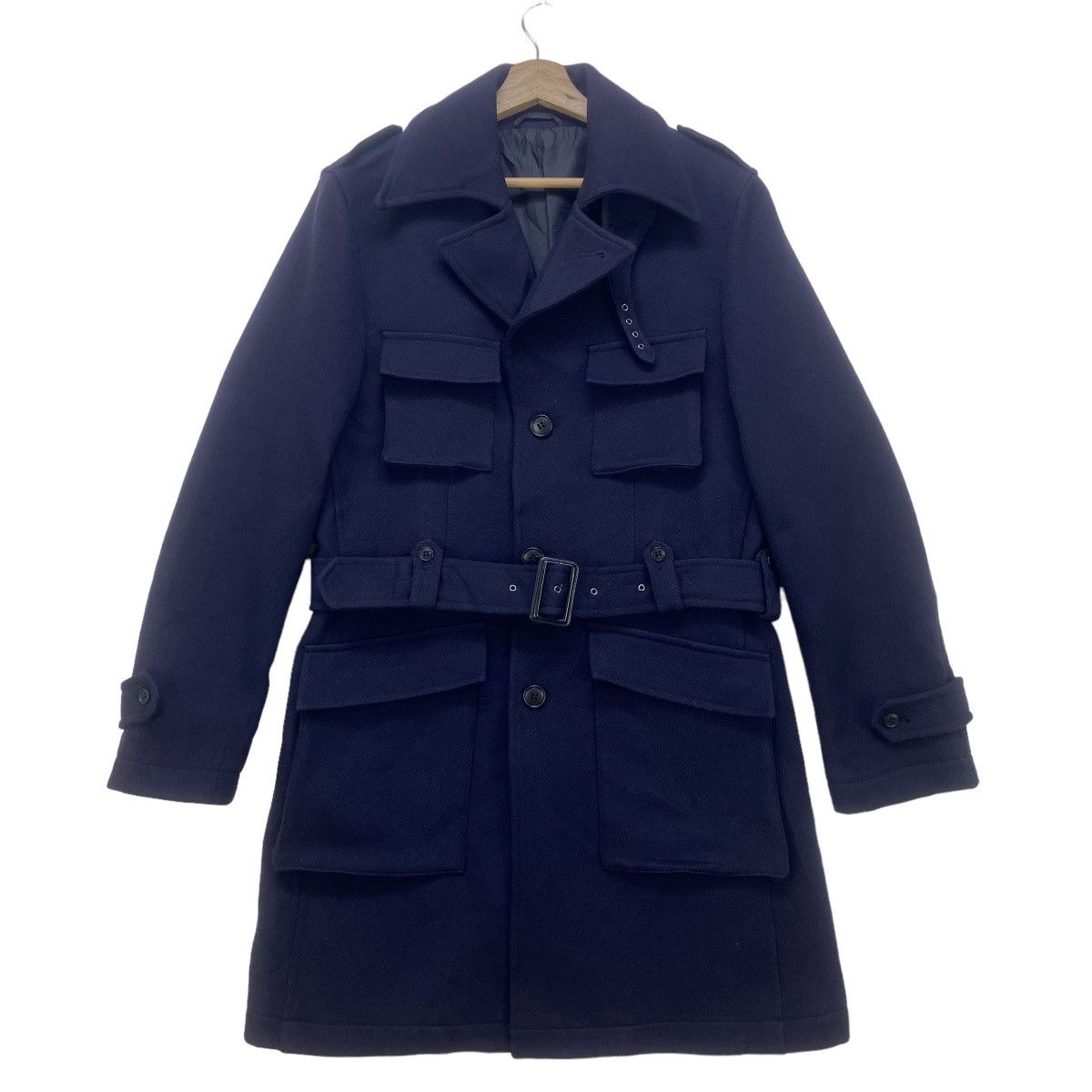Japanese Brand Dope🔥Albante Uomo Street Fashion Stylish Wool Overcoat Size US S / EU 44-46 / 1 - 2 Thumbnail