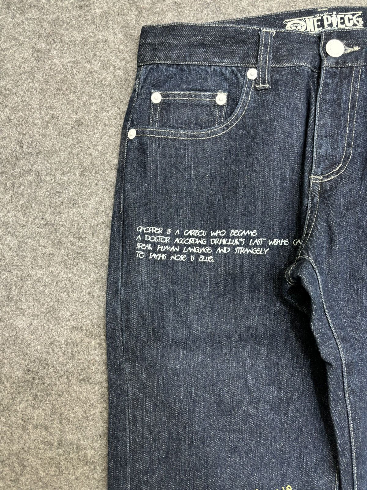 Anime 💥Anime Lover Style💥One Piece Pirate Lfe Relaxed Denim F547 Size US 34 / EU 50 - 5 Thumbnail