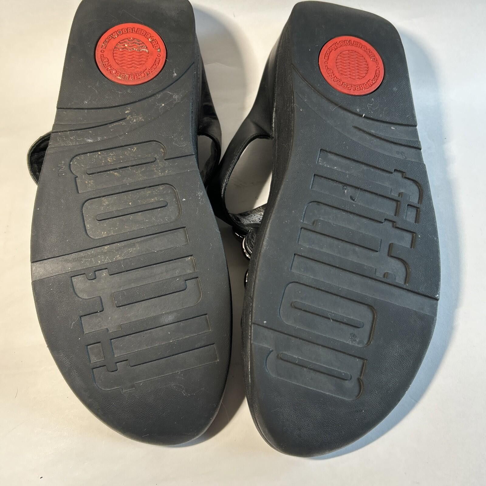 Other FitFlop Womens Rola Sandals Size 10 Black Thong Beaded Low Size US 10 / IT 40 - 7 Thumbnail