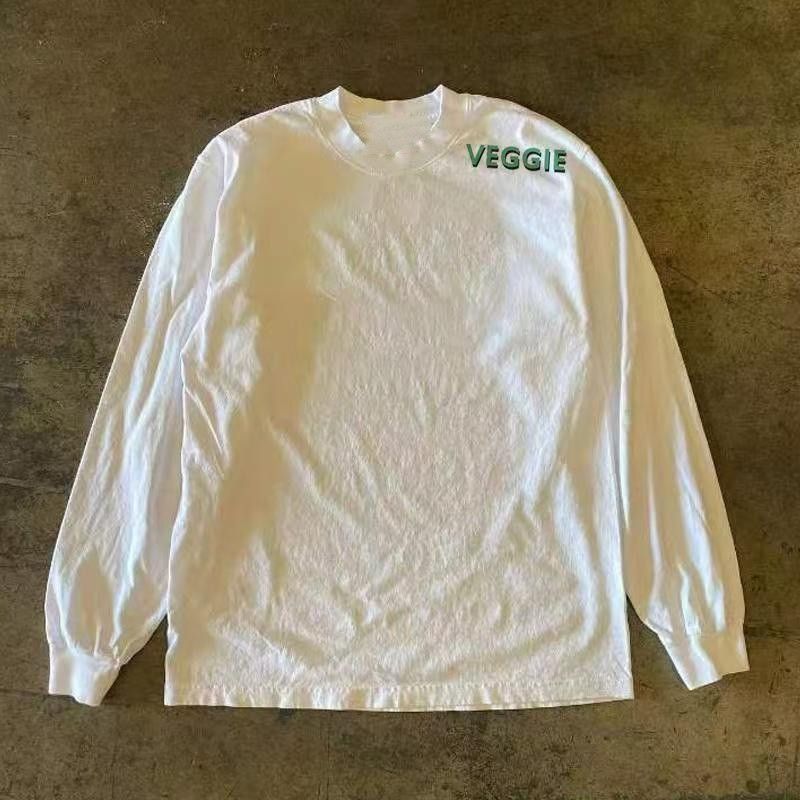 Japanese Brand White casual retro vegetable print long-sleeved t-shirt Size US M / EU 48-50 / 2 - 2 Thumbnail