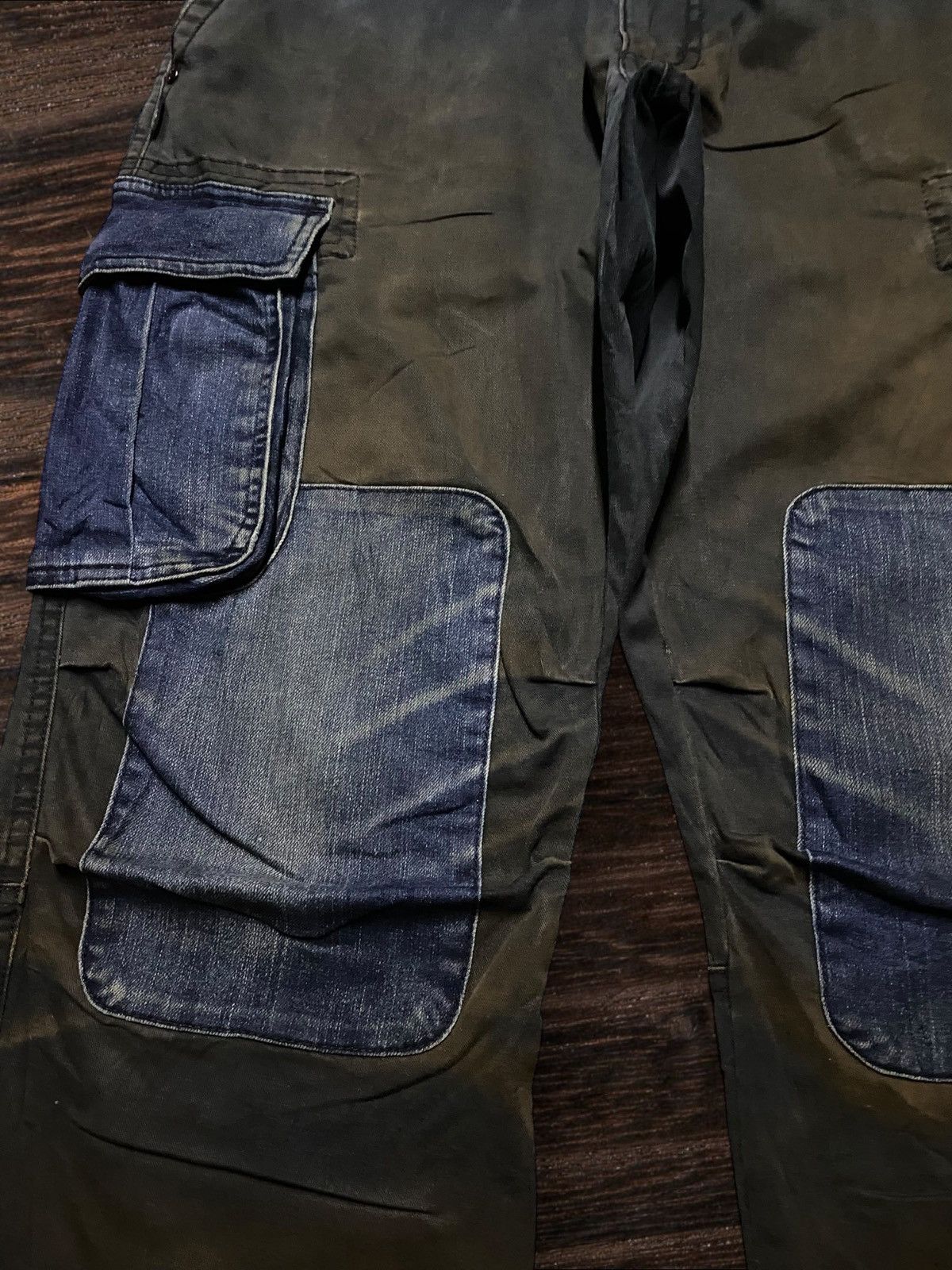 ROCKSMITH Rocky Patchwork Denim Cargo Pants / Utility Workwear Size US 34 / EU 50 - 7 Thumbnail