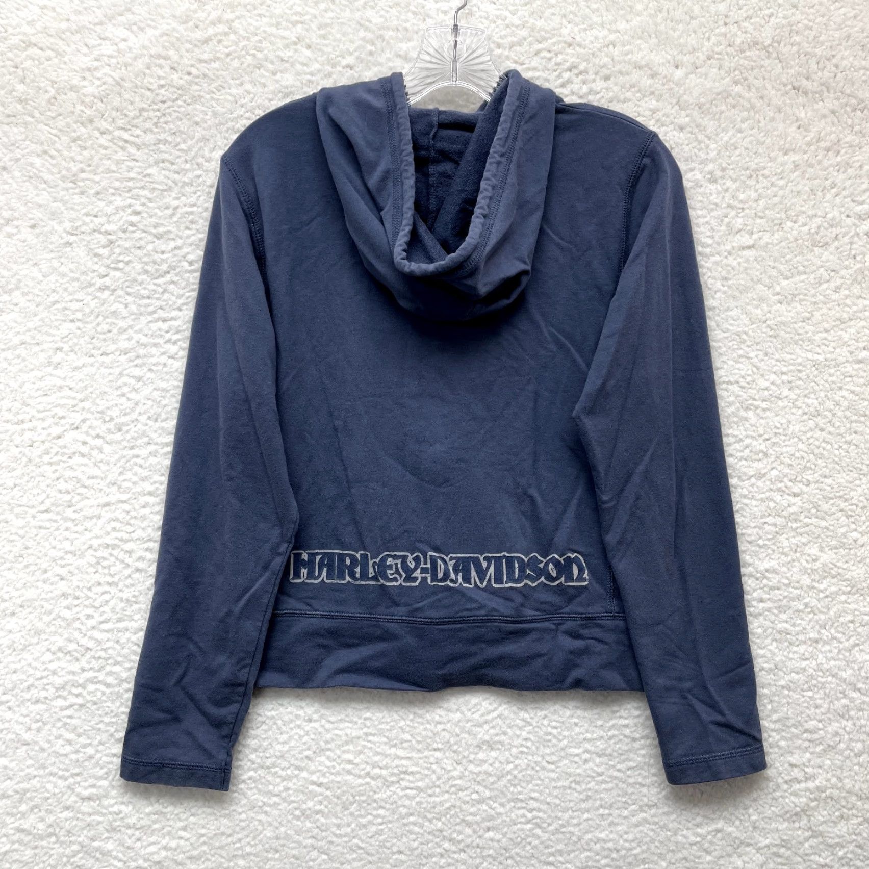 Harley Davidson VINTAGE Harley-Davidson Hoodie Women M Blue Full Zip Grunge Moto Cyber Fairy Rhinestone نمایش Size M / US 6-8 / IT 42-44 - 2 Thumbnail