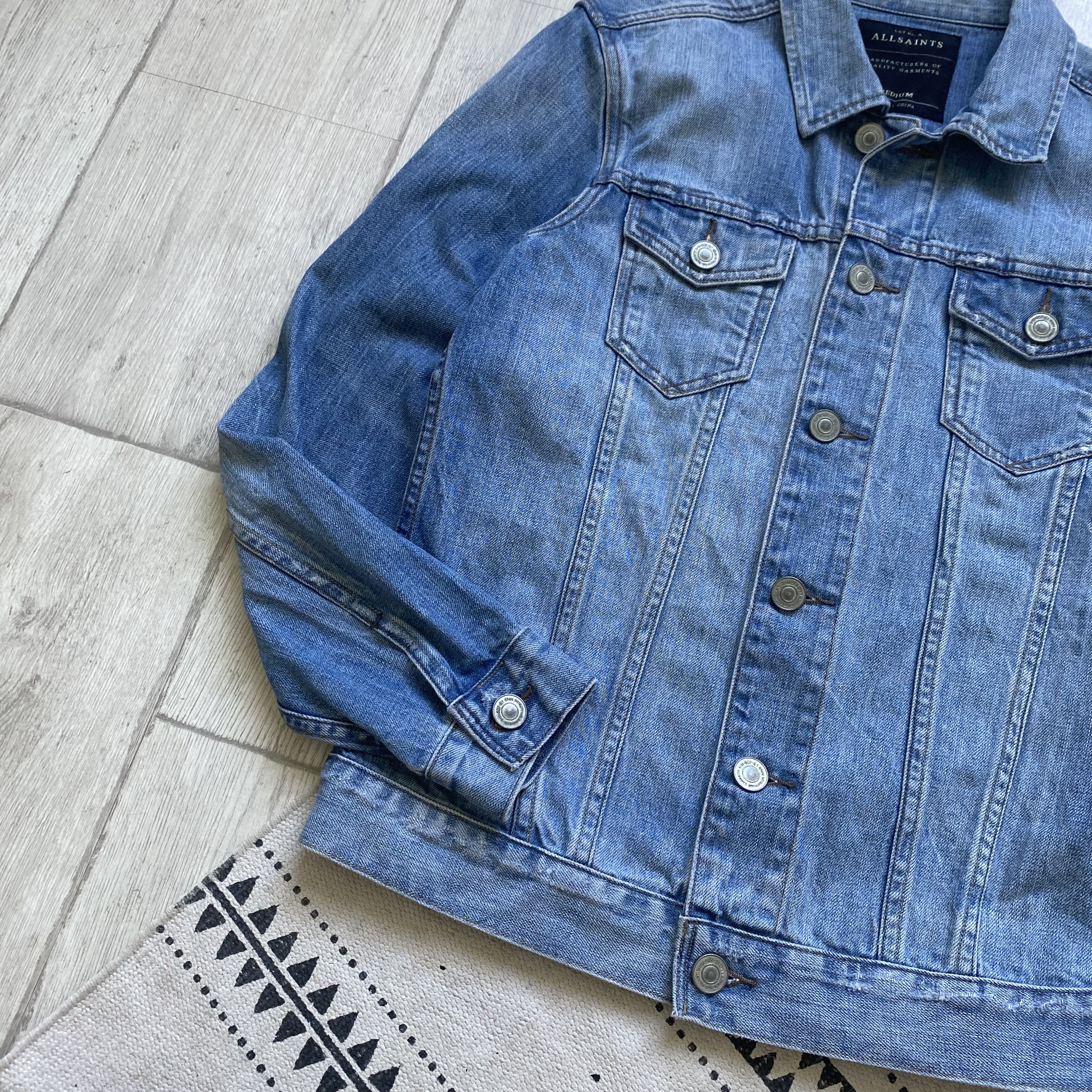 Allsaints ALLSAINTS Denim jacket Trucker Faded Blue Jeans Size US M / EU 48-50 / 2 - 8 Thumbnail