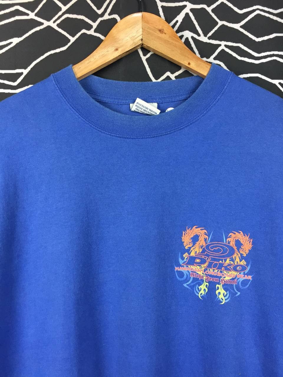 Vintage Vtg Piko Hawaiian Longboard Wear Dragon Surf Long Sleeve Tee Size US XL / EU 56 / 4 - 7 Thumbnail