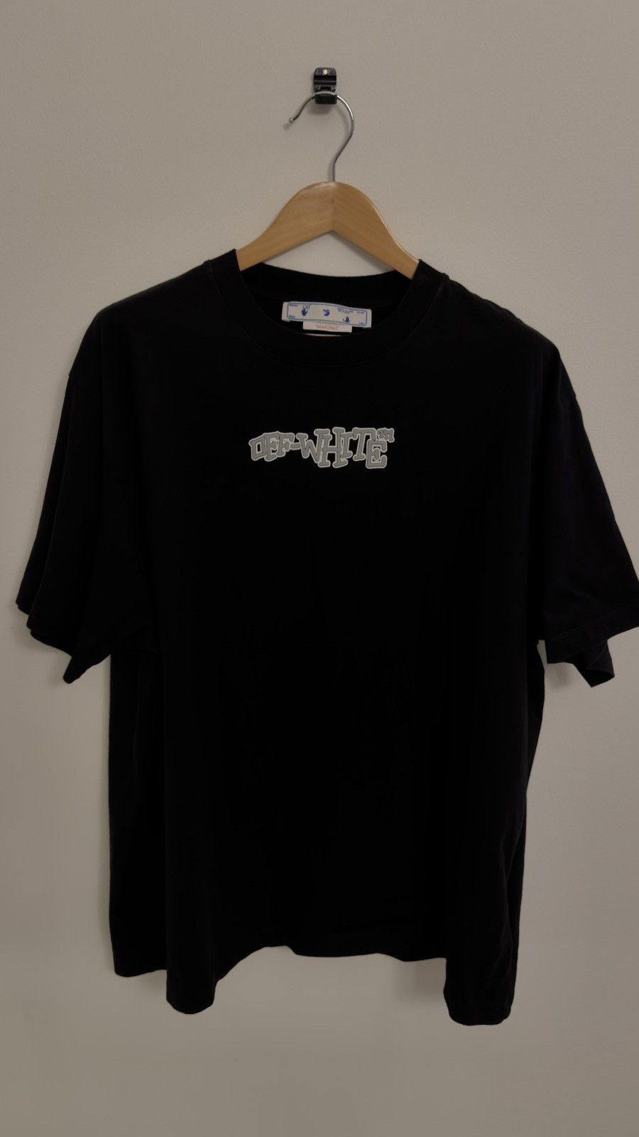 Off-White Carlos Type Over Short-Sleeve Tee 'Black/White'