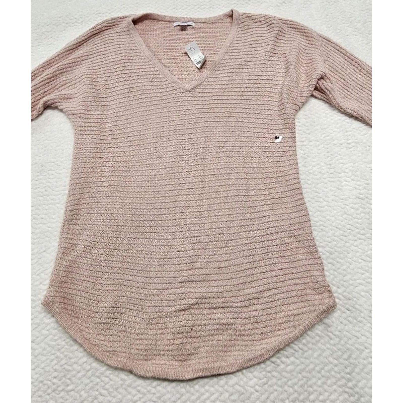 Vintage VINTAGE Shimmery Blush Pink Feminine Relaxed Fit Rounded Hem Knit Sweater M NWT Size M / US 6-8 / IT 42-44 - 2 Thumbnail
