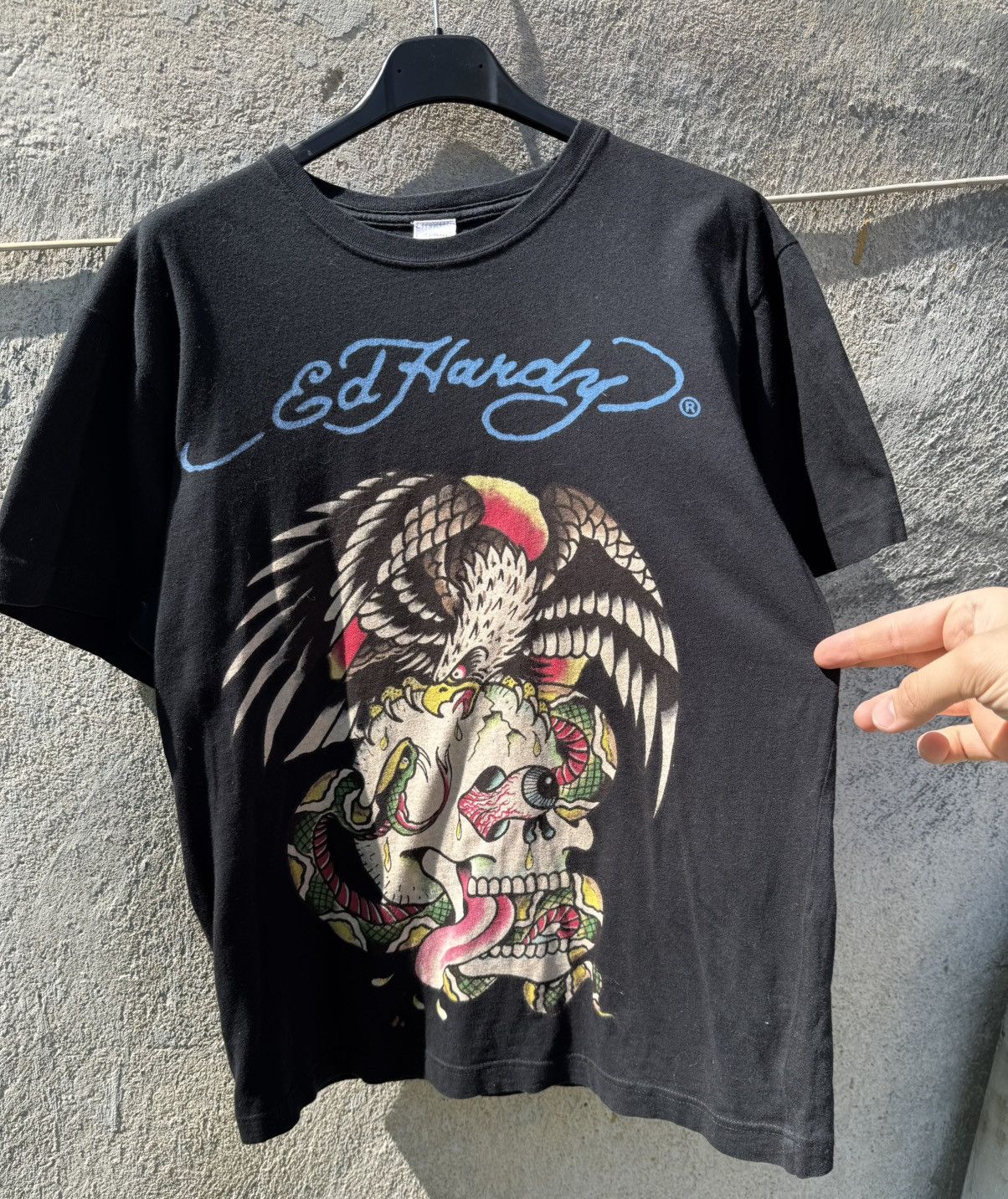 Christian Audigier × Ed Hardy Ed Hardy by Christian Audigier Black Printed T-shirt y2k Size US S / EU 44-46 / 1 - 4 Thumbnail