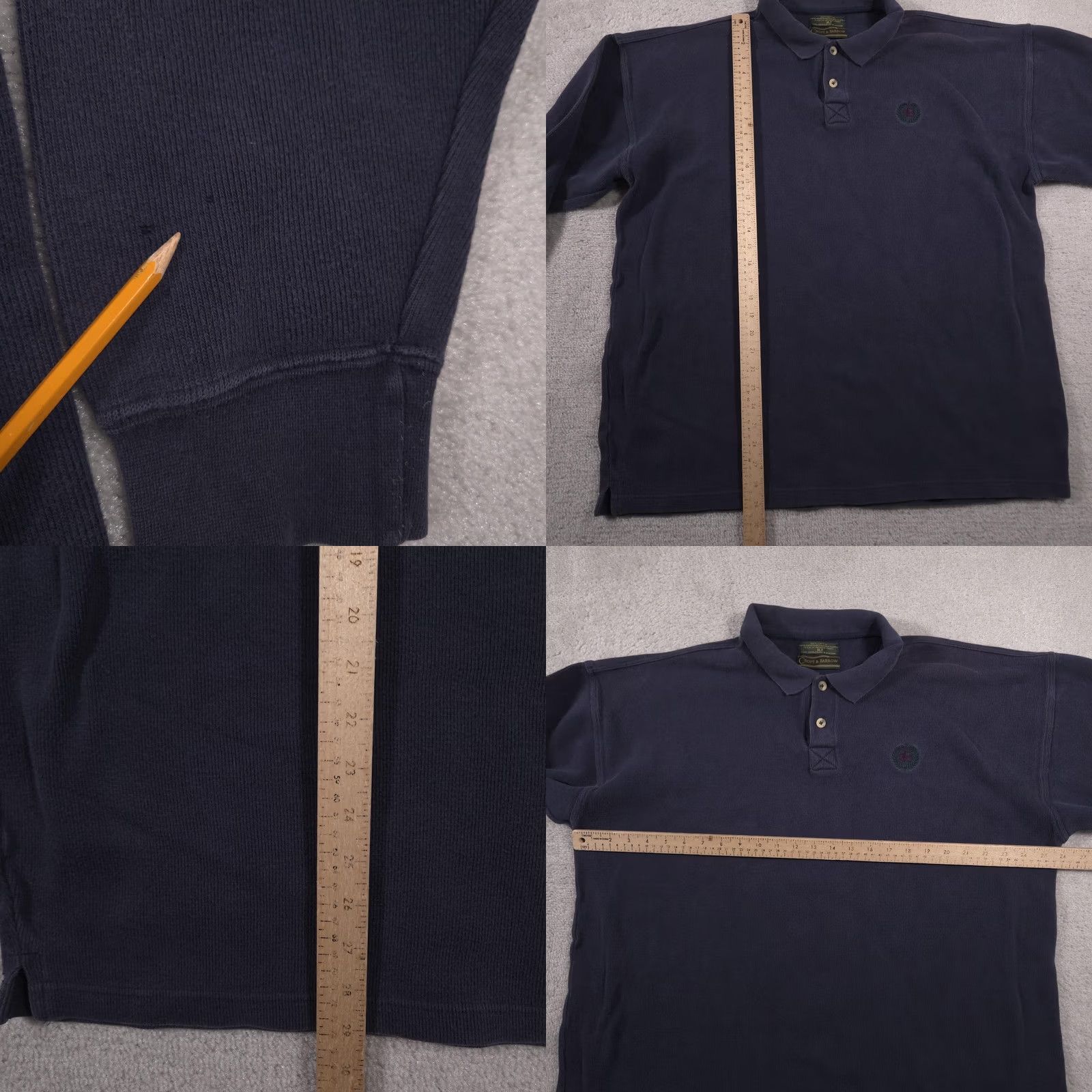 Croft & Barrow VINTAGE Croft & Barrow Polo Shirt Mens XLT Tall Long Sleeve Navy Crest 100% Cotton CB Embroidered Crest Mens XLT Size US XL / EU 56 / 4 - 8 Thumbnail