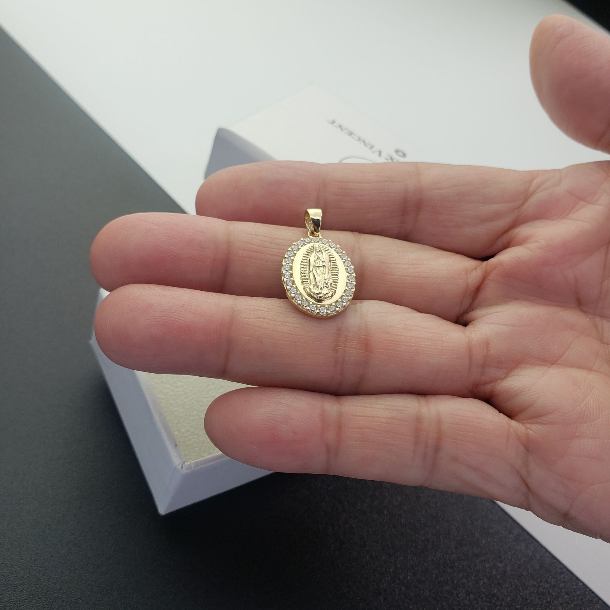 Other Our Lady of Guadalupe Virgin Mary CZ 14k Yellow Gold Pendant Size ONE SIZE - 3 Thumbnail