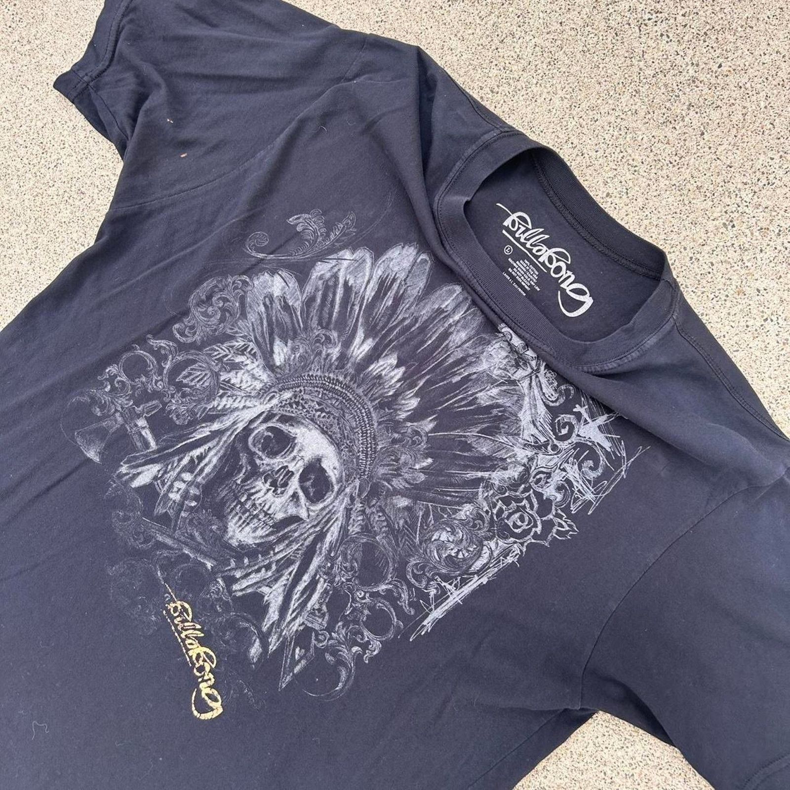 Billabong Vintage y2k billabong skull graphic tee Size US L / EU 52-54 / 3 - 1 Thumbnail