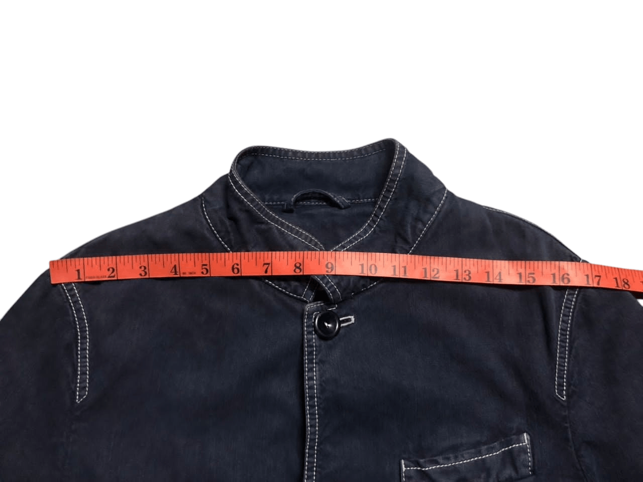 Armani Collezioni Armani Collezioni Denim Jacket No Collar Sunfaded Faded Size US M / EU 48-50 / 2 - 19 Thumbnail