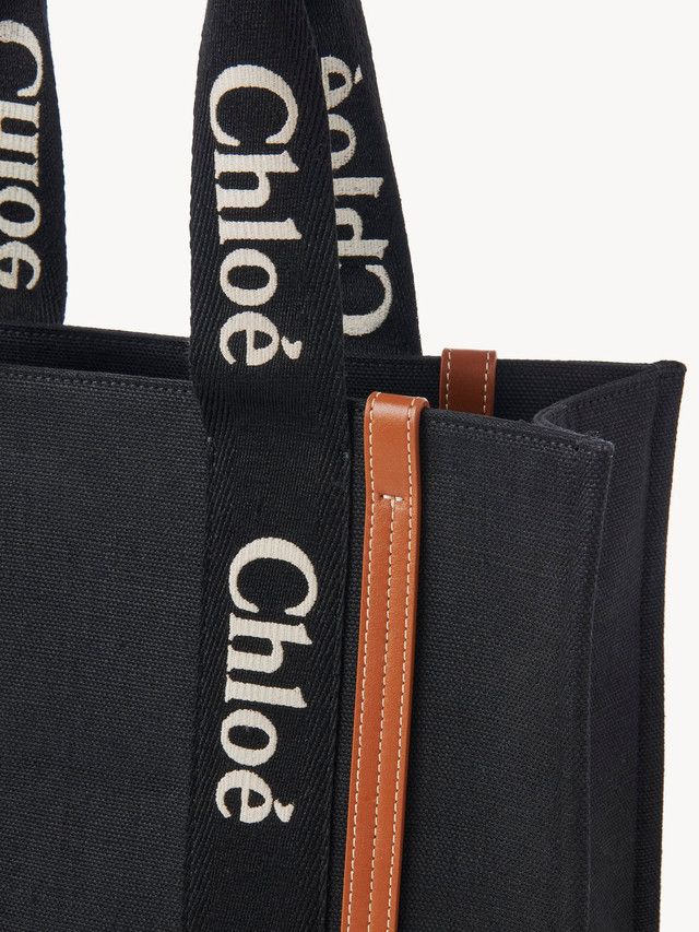 Chloe oc11z0525 Size: OS / Woody Tote Bag in Black/Brown Size ONE SIZE - 4 Thumbnail