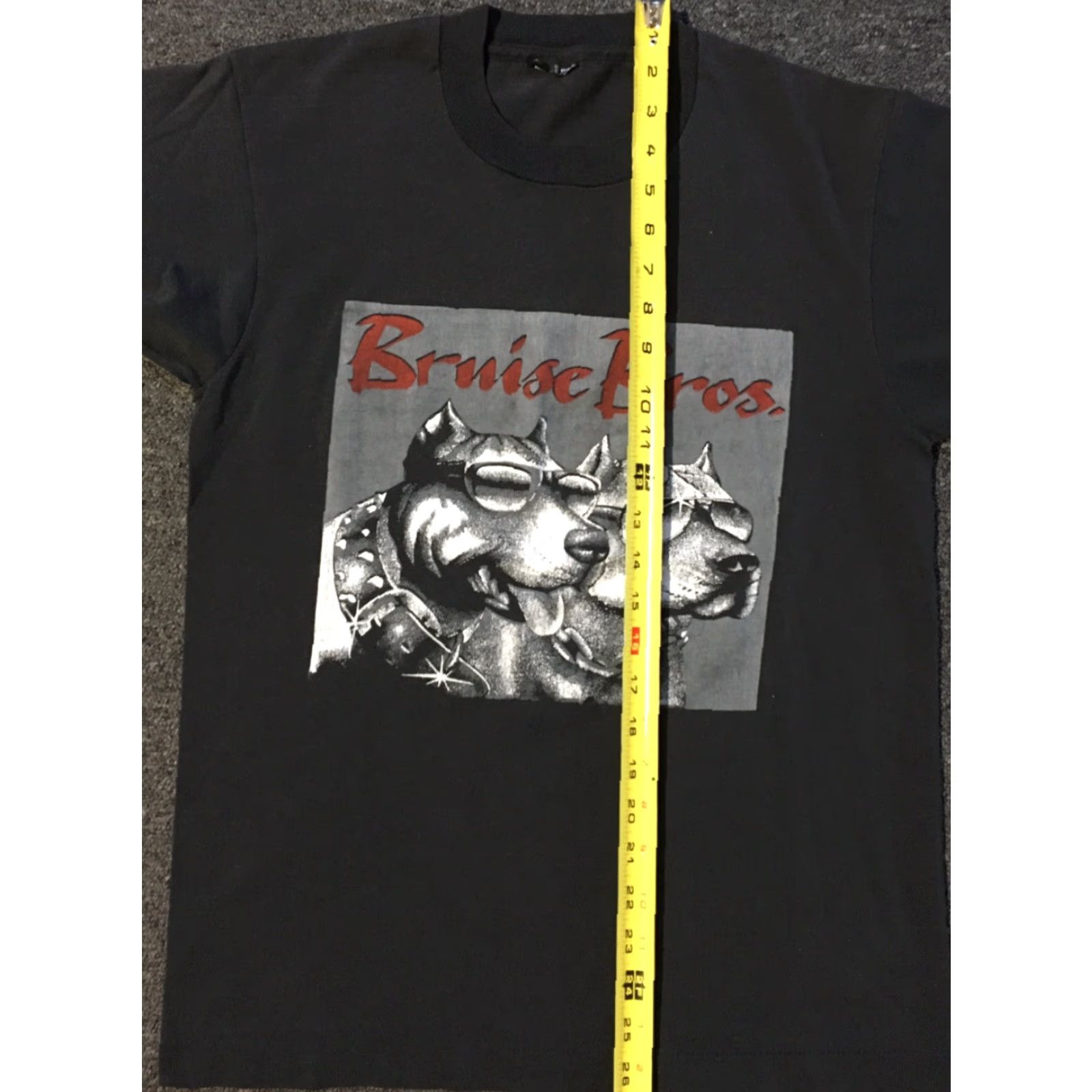 Vintage VINTAGE Bruise Bros Dogs Pitbull faded Shirt M Black USA Hip Hop 90s Grunge Screen Stars Men T-Shirt Short Sleeve Single Stitch Size US M / EU 48-50 / 2 - 7 Thumbnail
