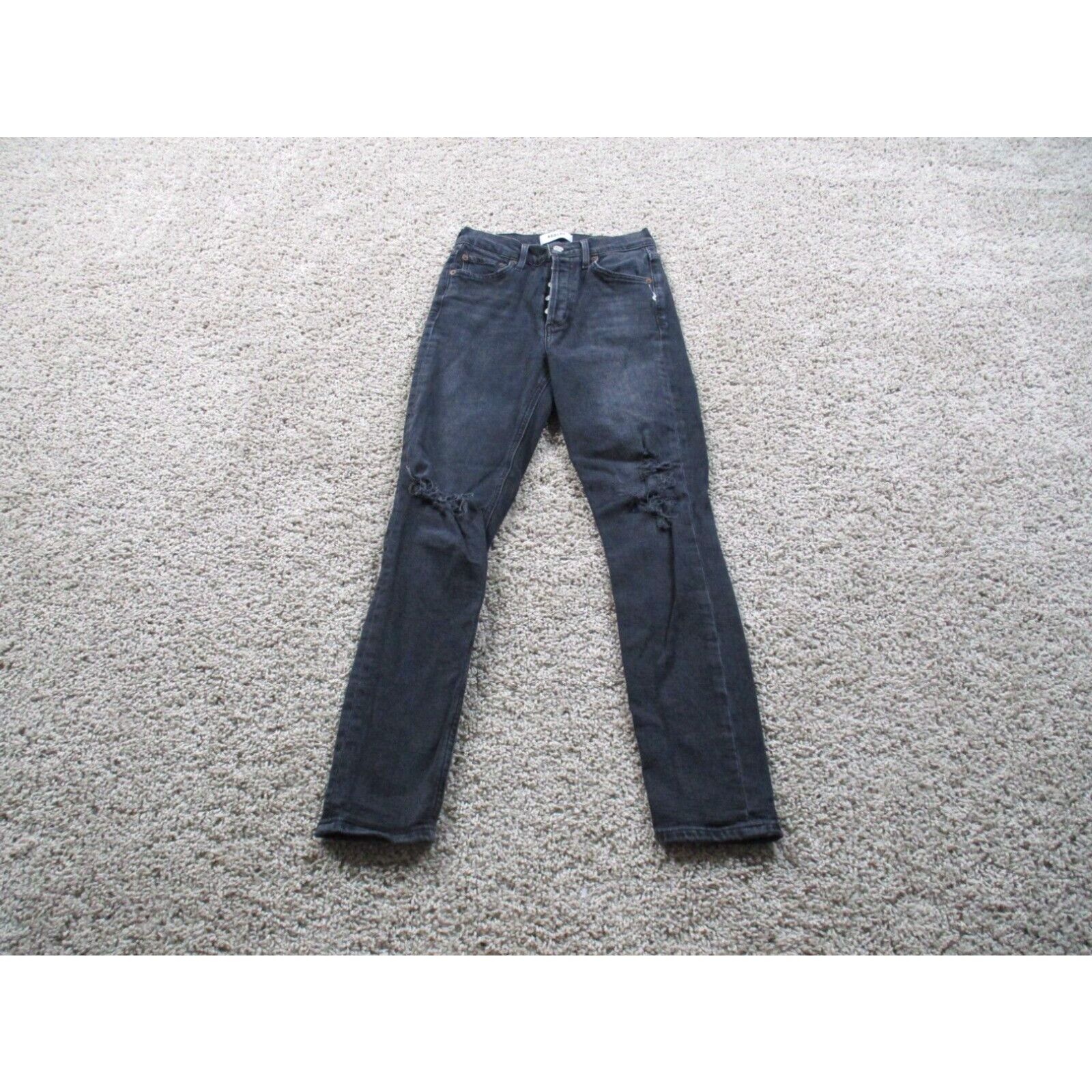 AGOLDE Black Button Fly Nico Jeans sale Size 25