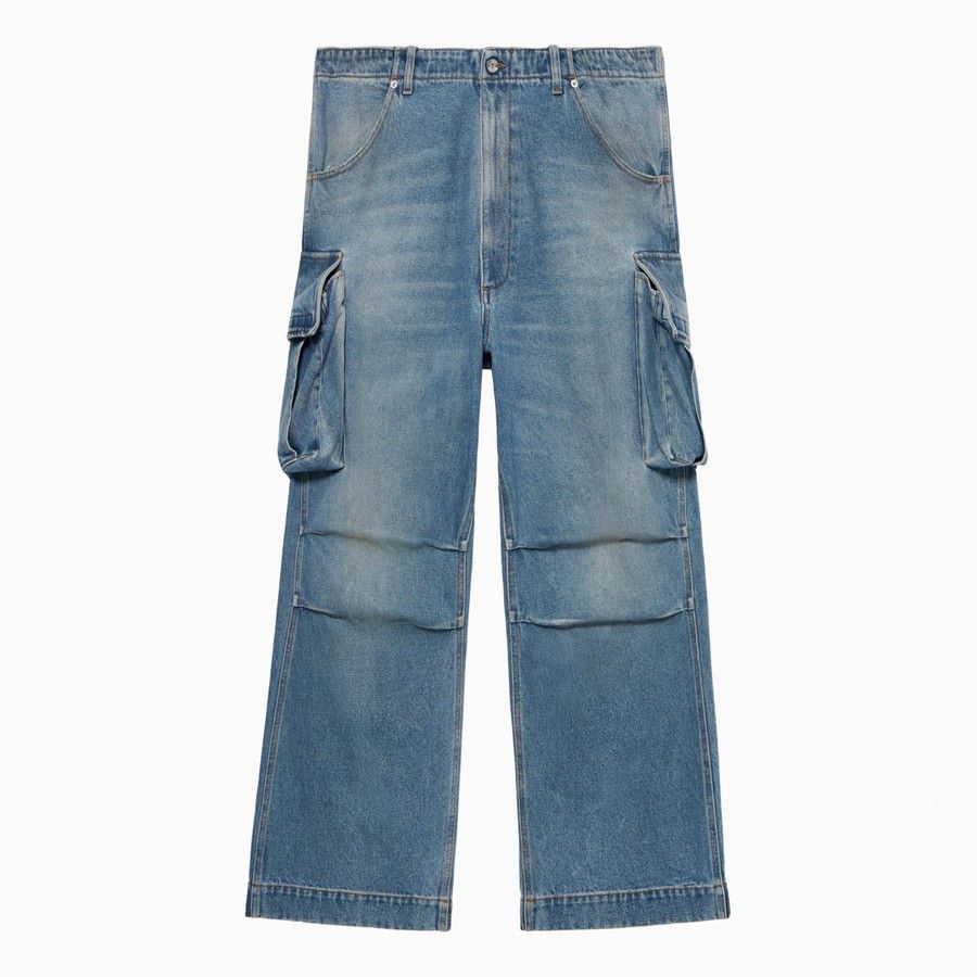 1989 STUDIO o1d2blof1124 Denim Cargo Jeans in Blue Size US 29 - 1 Thumbnail