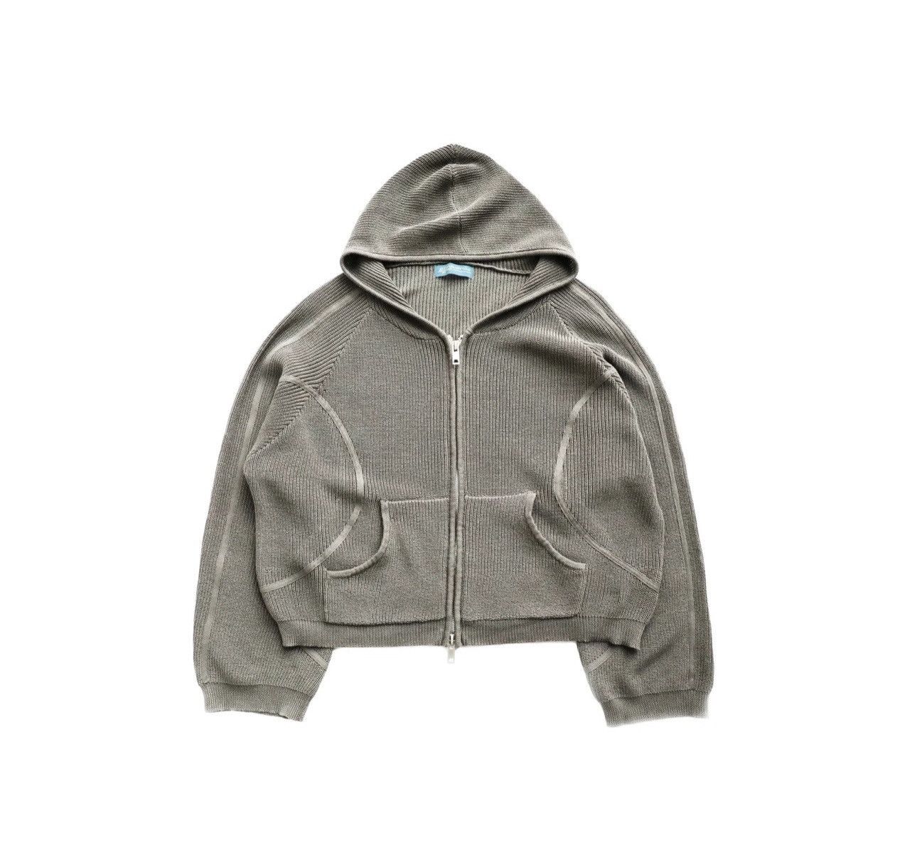 jOONIVERSE LAB jOONIVERSE LAB Cable Knit Hoodie - Ash Grey Size US XXL / EU 58 / 5 - 1 Preview