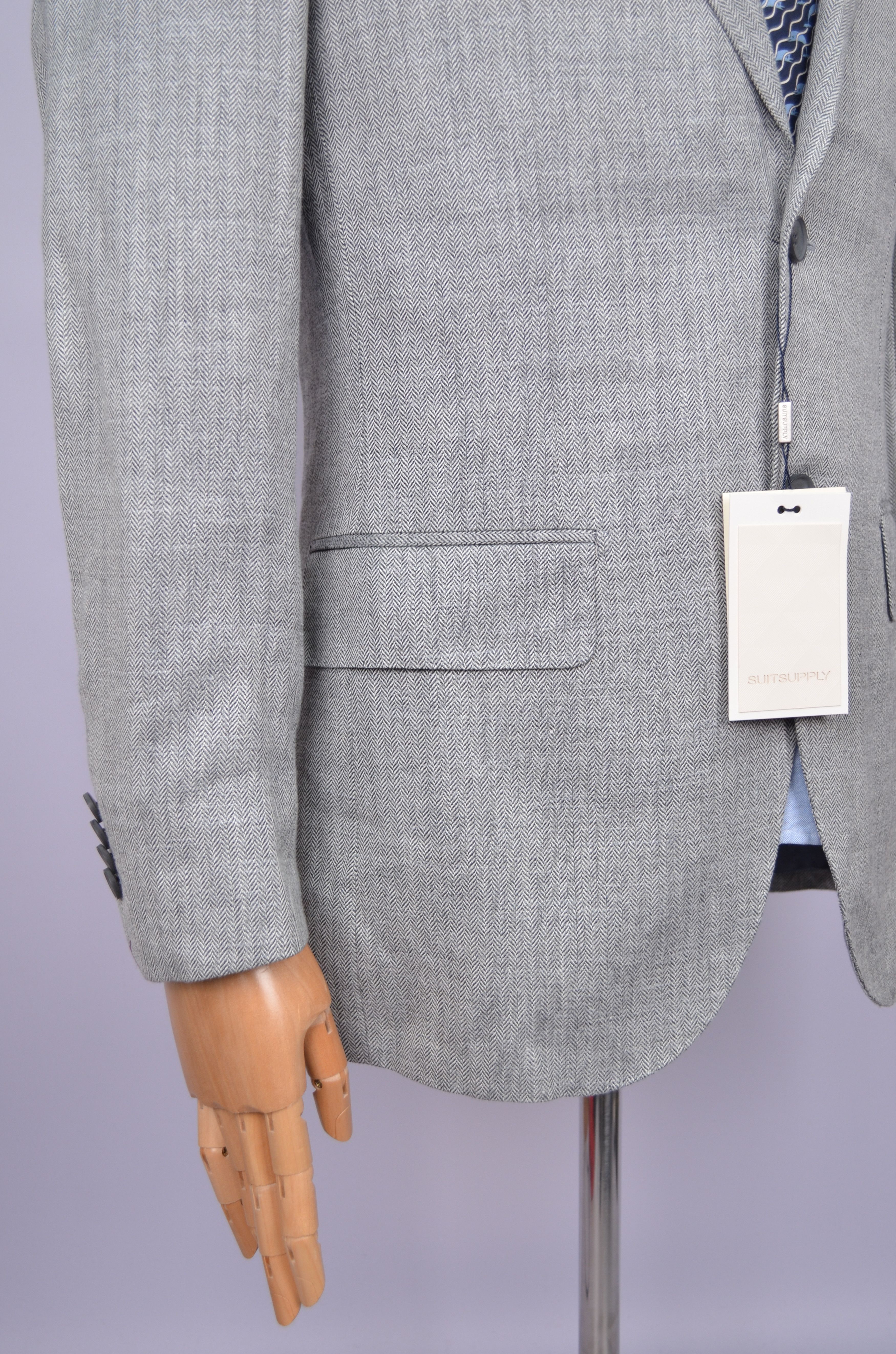 Suitsupply SUITSUPPLY Lazio Ethomas Wool Silk Linen Suit Grey US36 Size 36R - 11 Thumbnail