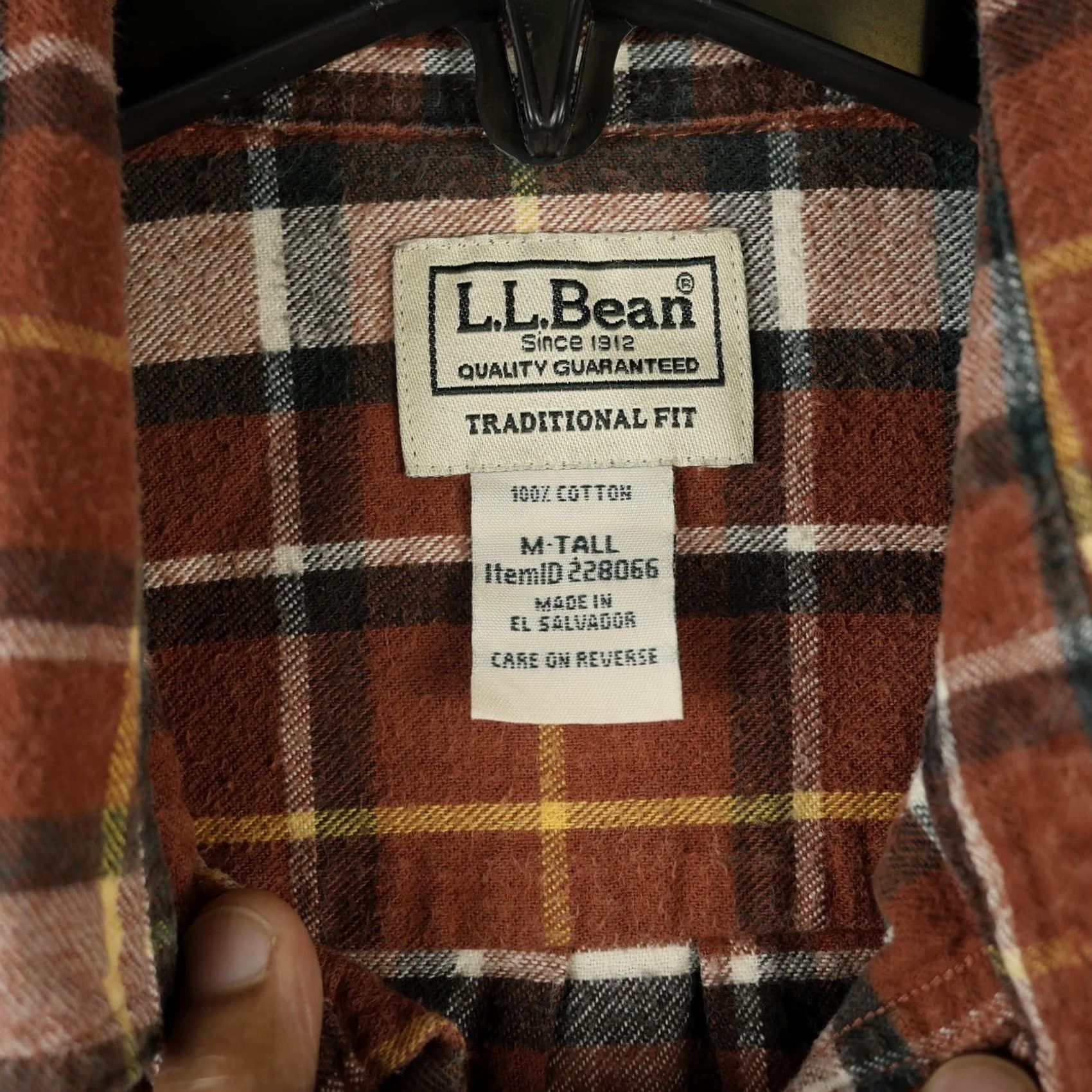 Vintage LL Bean Shirt Mens MT Brown Plaid Flannel Button-Down Sleeve Traditional Fit Size US M / EU 48-50 / 2 - 3 Thumbnail