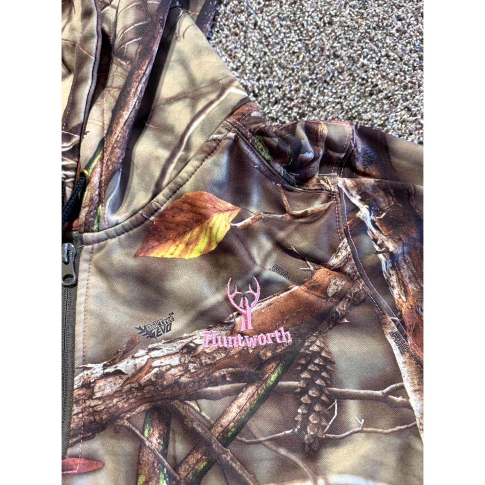 Vintage Huntworth Camo Womens Hoodie Pullover XL Green Long Sleeve Crew Zip | Activewear | Hoodies | Women Size XL / US 12-14 / IT 48-50 - 6 Thumbnail