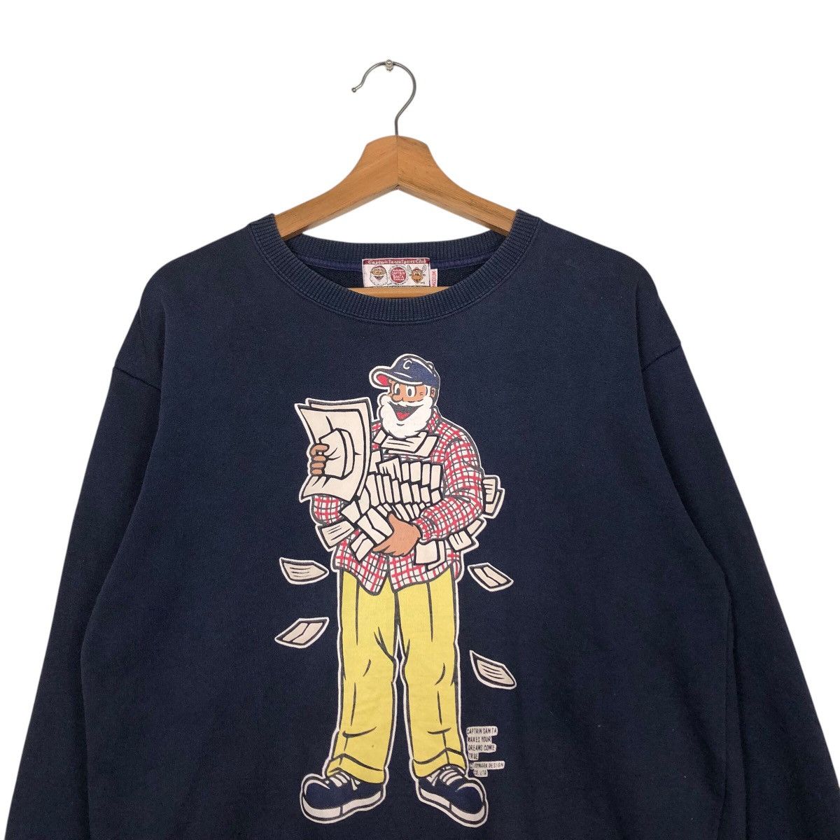 Hysteric Glamour 📌Vintage Captain Santa Sports Club Big Logo Sweatshirt Size US M / EU 48-50 / 2 - 4 Thumbnail
