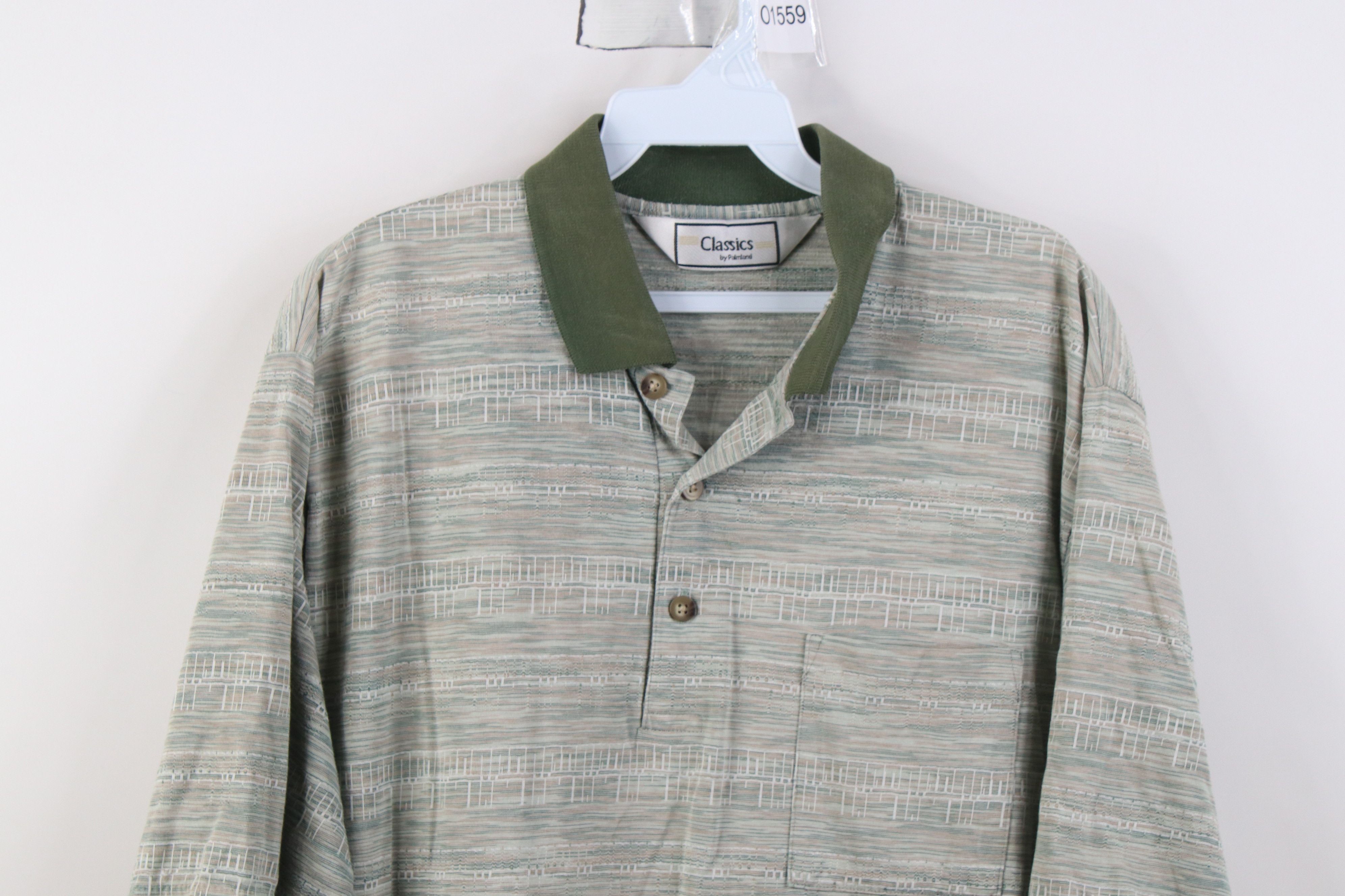Vintage Vintage 90s Streetwear Striped Knit Collared Golf Polo Shirt Size US L / EU 52-54 / 3 - 2 Thumbnail