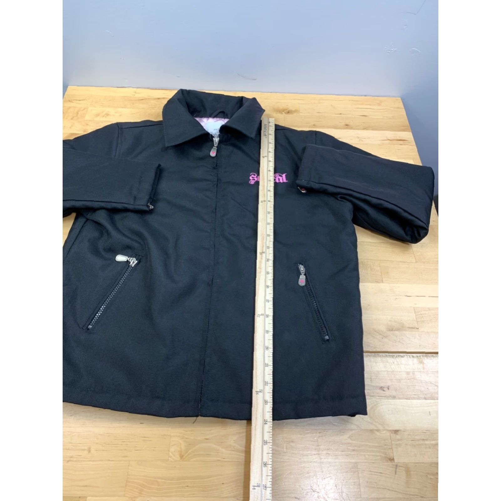 No Fear VINTAGE Socal No fear women Jacket So-cal black pink lined Zip Long Sleeve Casual 10294 S Womens Size S / US 4 / IT 40 - 7 Thumbnail