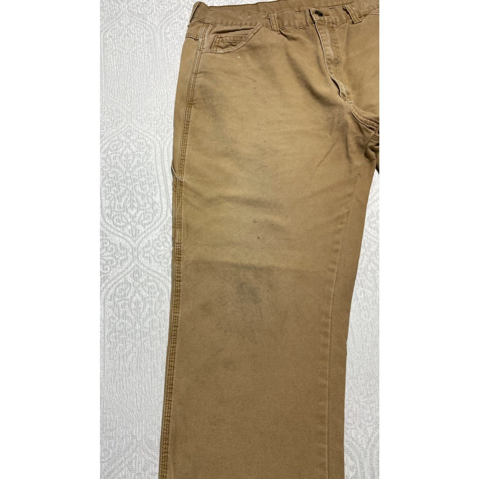Dickies Dickies Pants Men 36x28 Brown Carpenter Duck Canvas Utility Work Hammer Loop Pants Men Regular Straight Jeans Shirt? Size US 36 / EU 52 - 3 Thumbnail