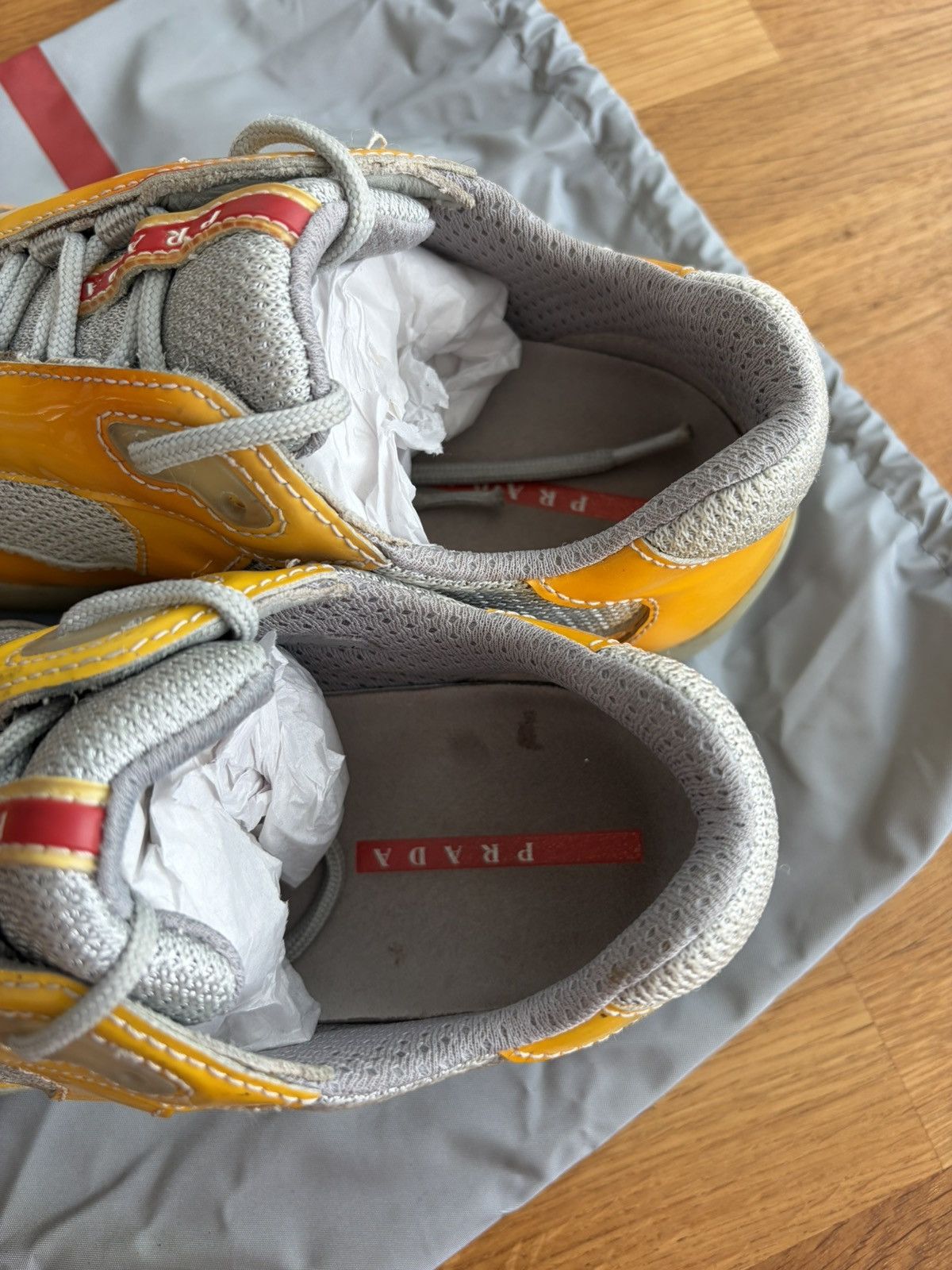 Prada Archival Prada America's Cup yellow sneakers 34 Size US 4 / IT 34 - 12 Thumbnail