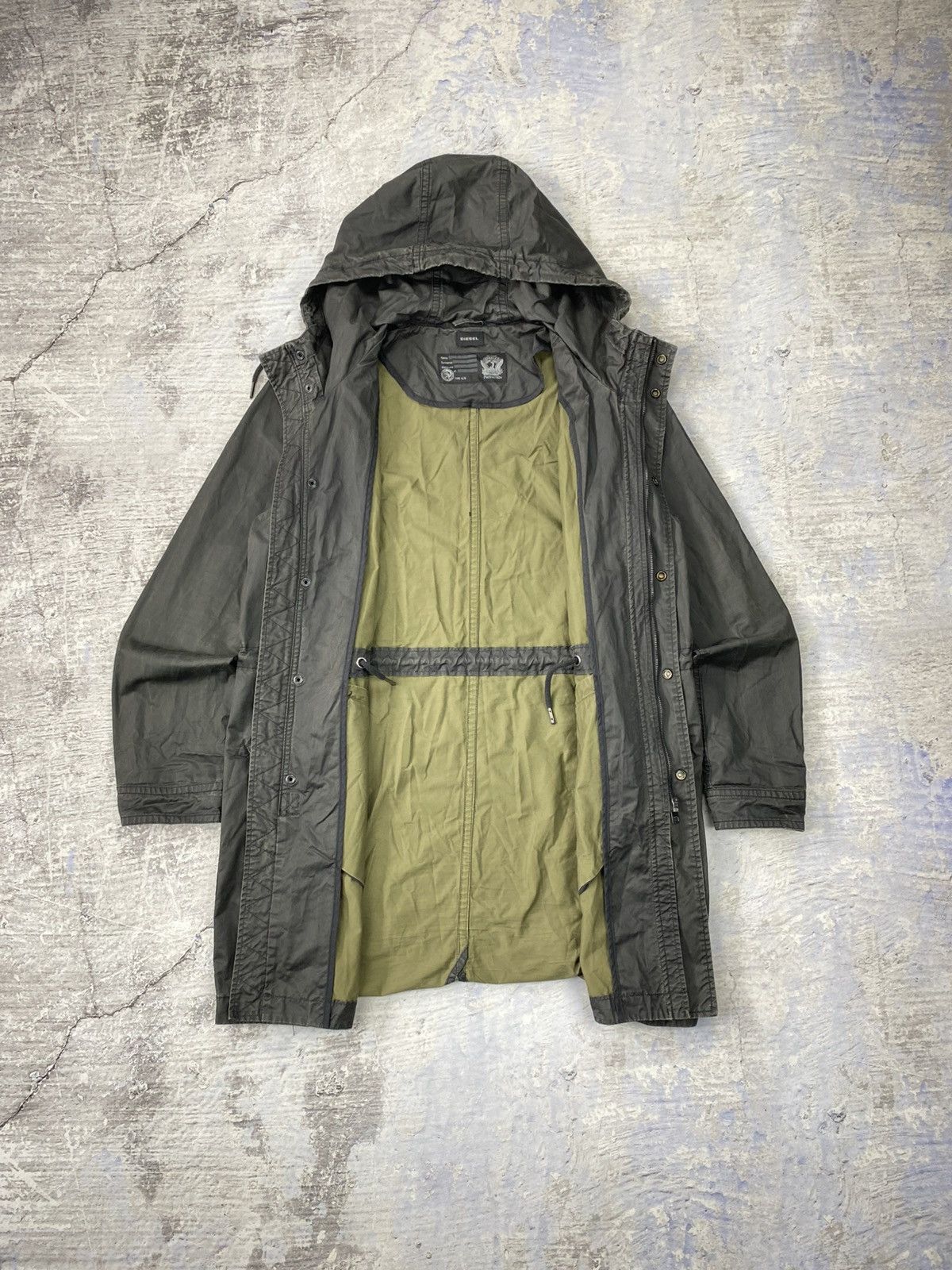 Diesel × Japanese Brand Diesel waxed parka black mens hooded jacket y2k avantgarde Size US XL / EU 56 / 4 - 11 Thumbnail