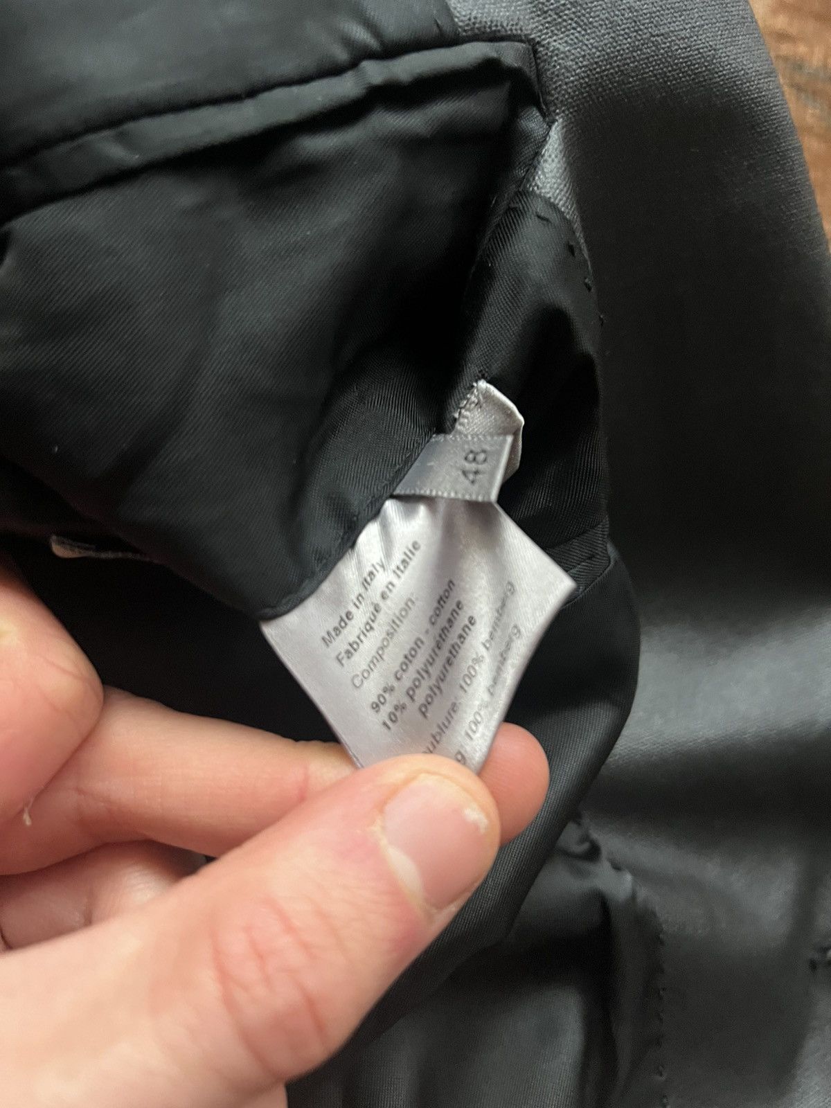 Dior Dior Homme SS04 Strip Waxed Blazer Size 48S - 4 Thumbnail