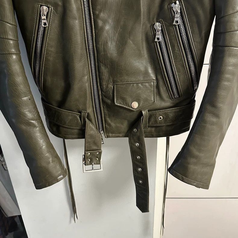 Amiri Amiri 16OG first generation olive green leather jacket-2506 Size US M / EU 48-50 / 2 - 3 Thumbnail