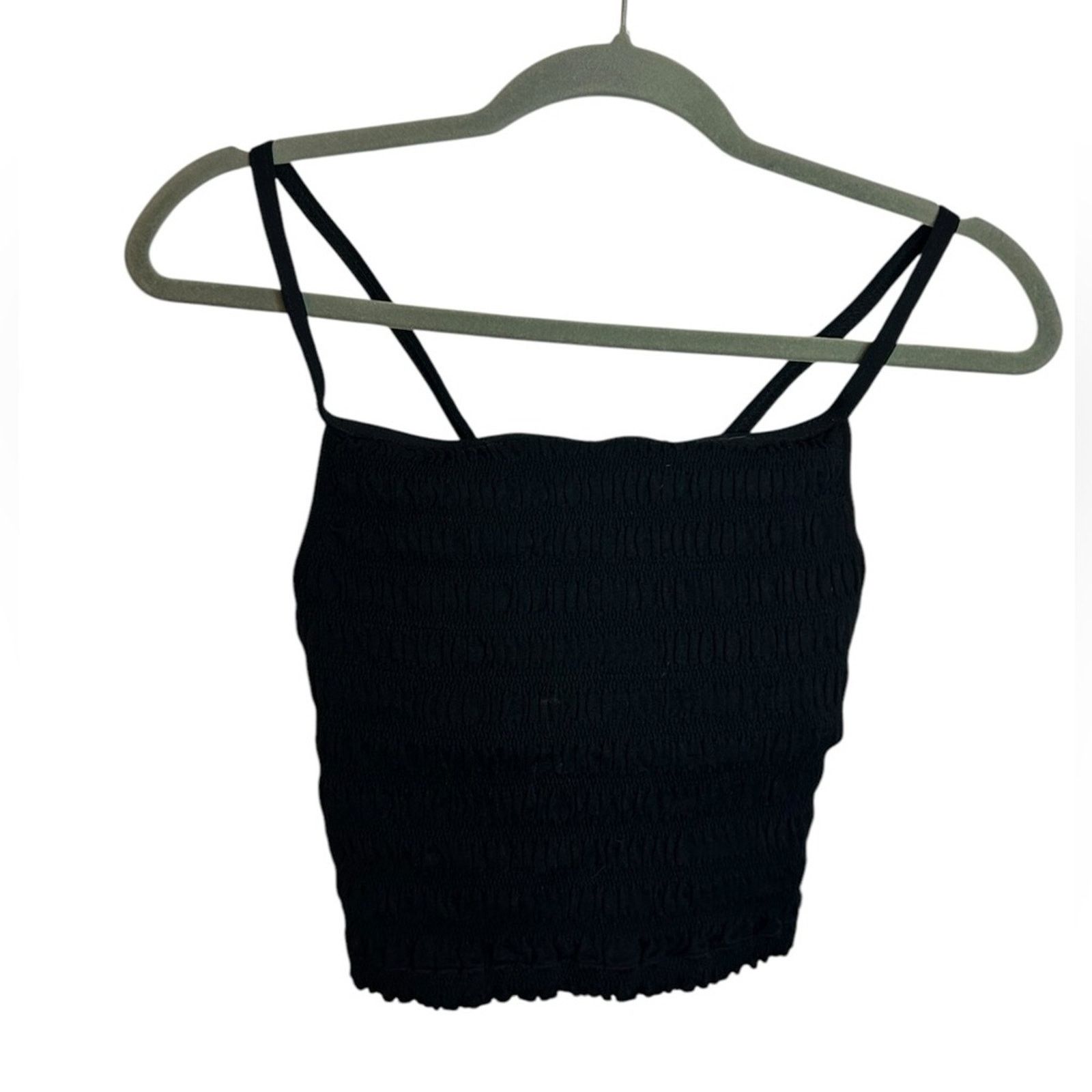 Free People Free People Movement Femme Ruched Black Sports Bra Tank Size ONE SIZE - 1 Thumbnail