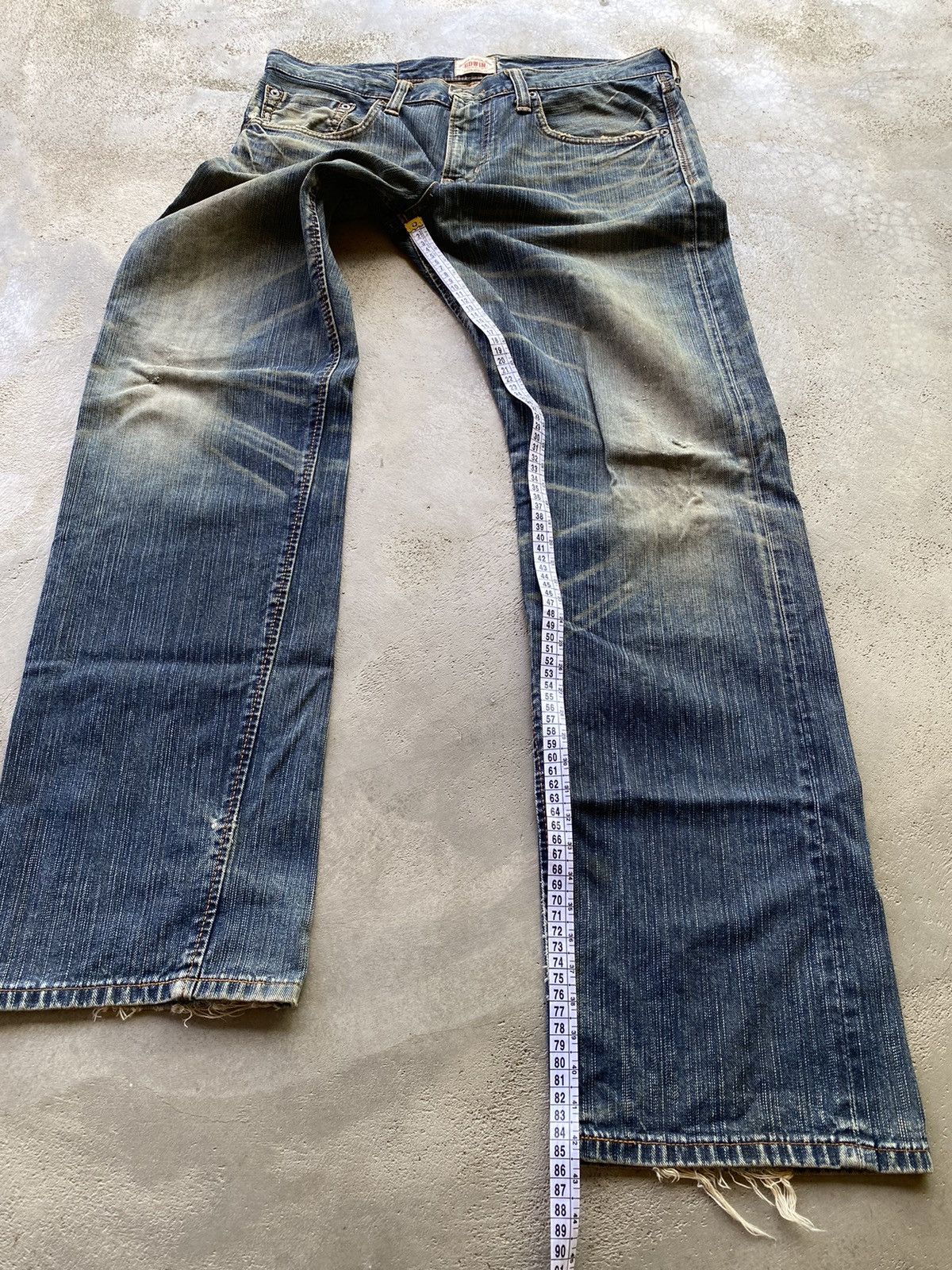 Edwin × If Six Was Nine Vintage Edwin Distressed Jeans Size US 34 / EU 50 - 15 Thumbnail