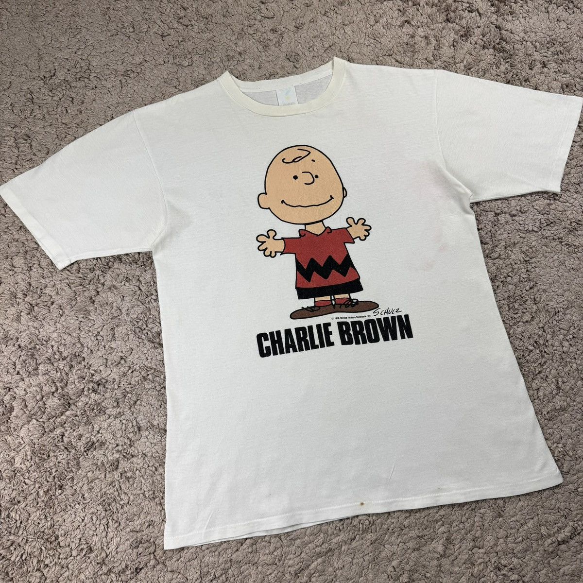 Vintage Vintage Cartoon Peanuts Charlie Brown Graphic T-shirt Size US L / EU 52-54 / 3 - 3 Thumbnail