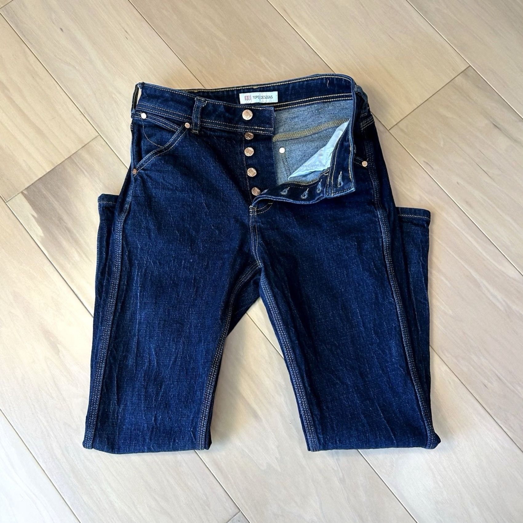 Topo Designs Topo Designs Dark Wash Denim Womens Size 4 Jeans 27 Size 27" / US 4 / IT 40 - 3 Thumbnail