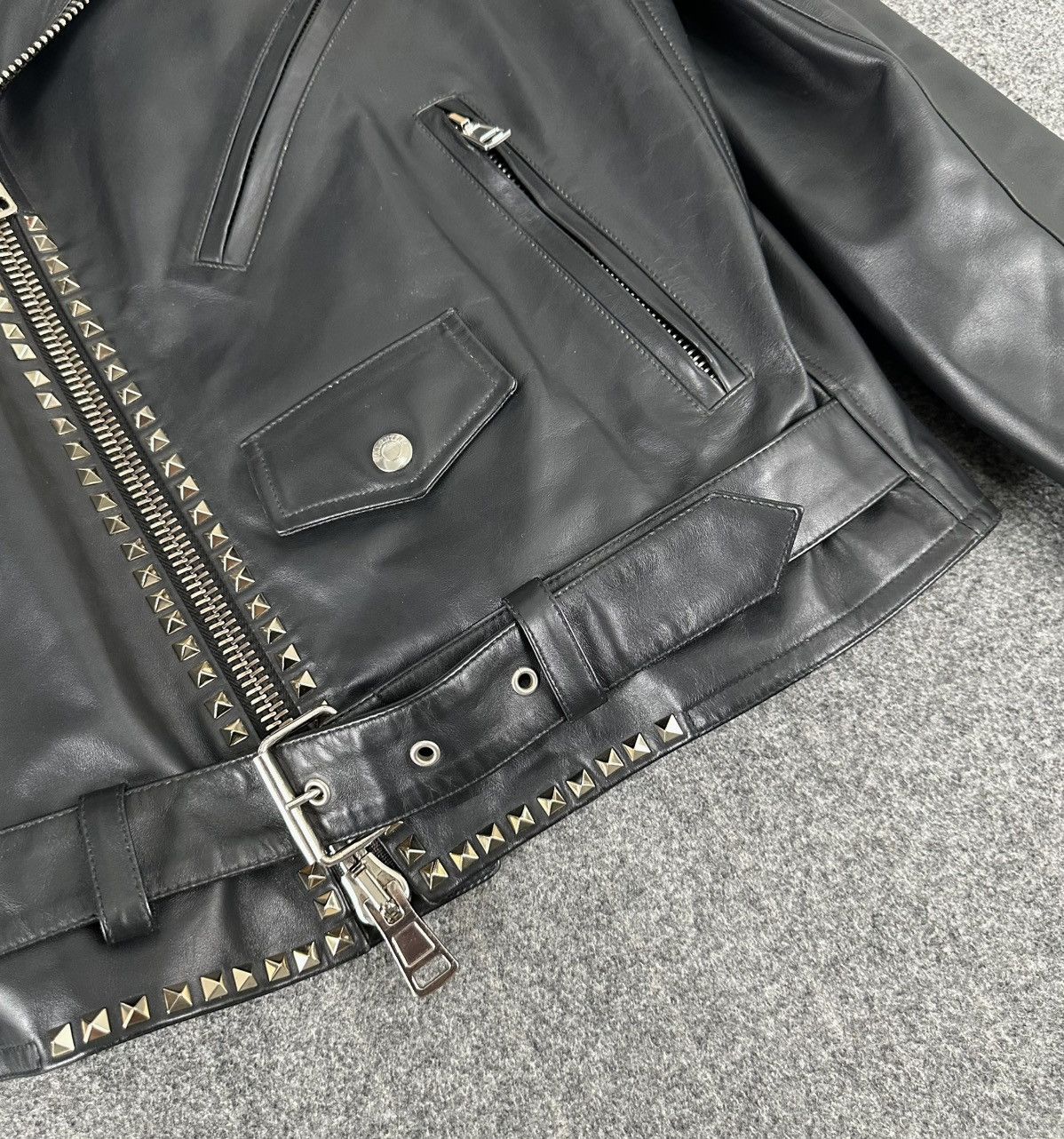 Valentino Valentino - Rockstud Biker Leather Jacket - Embellished Size US L / EU 52-54 / 3 - 4 Thumbnail