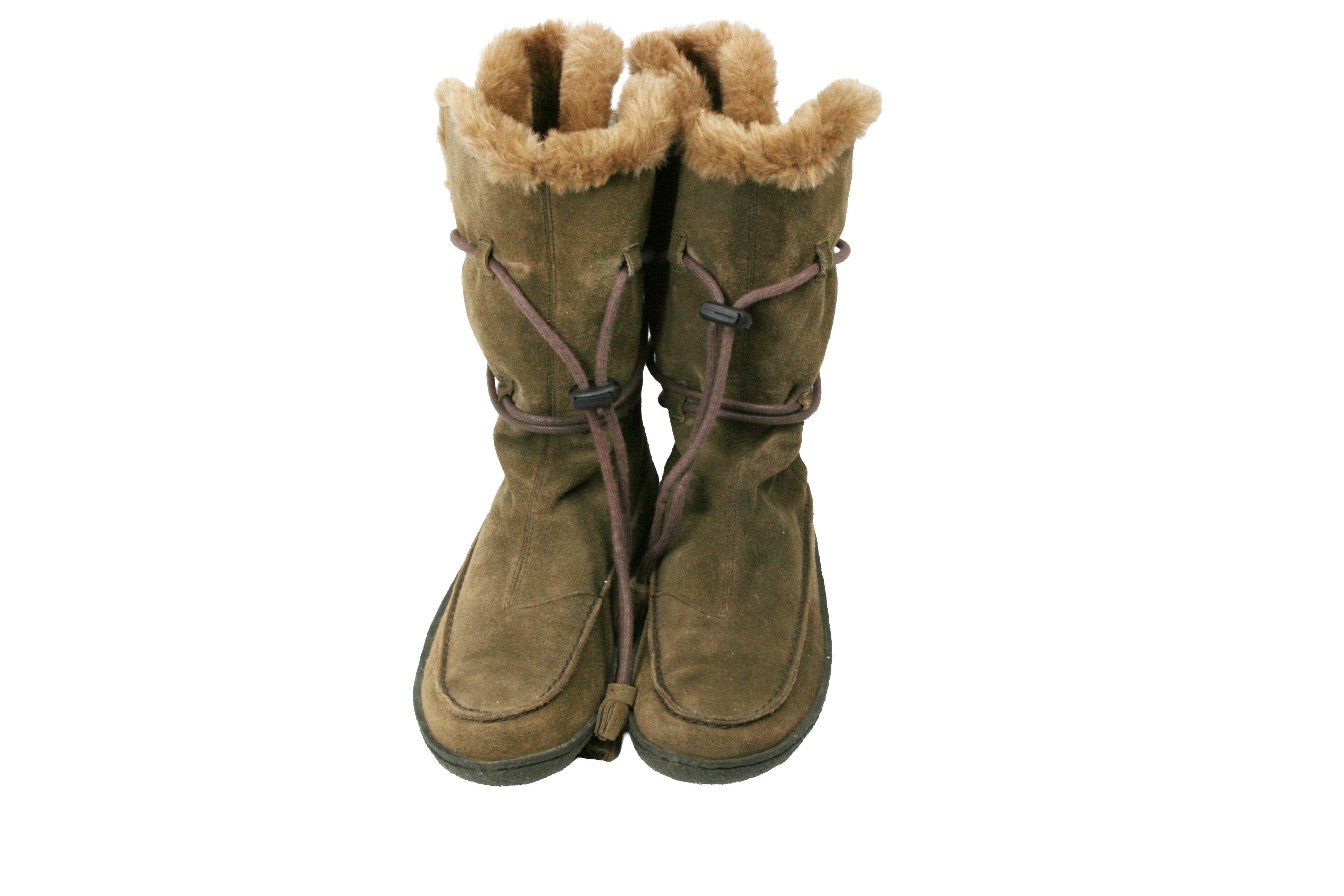 Camper 00S Y2K Goblin Faux Fur Lined Suede Boots Vintage Size US 7 / IT 37 - 11 Thumbnail