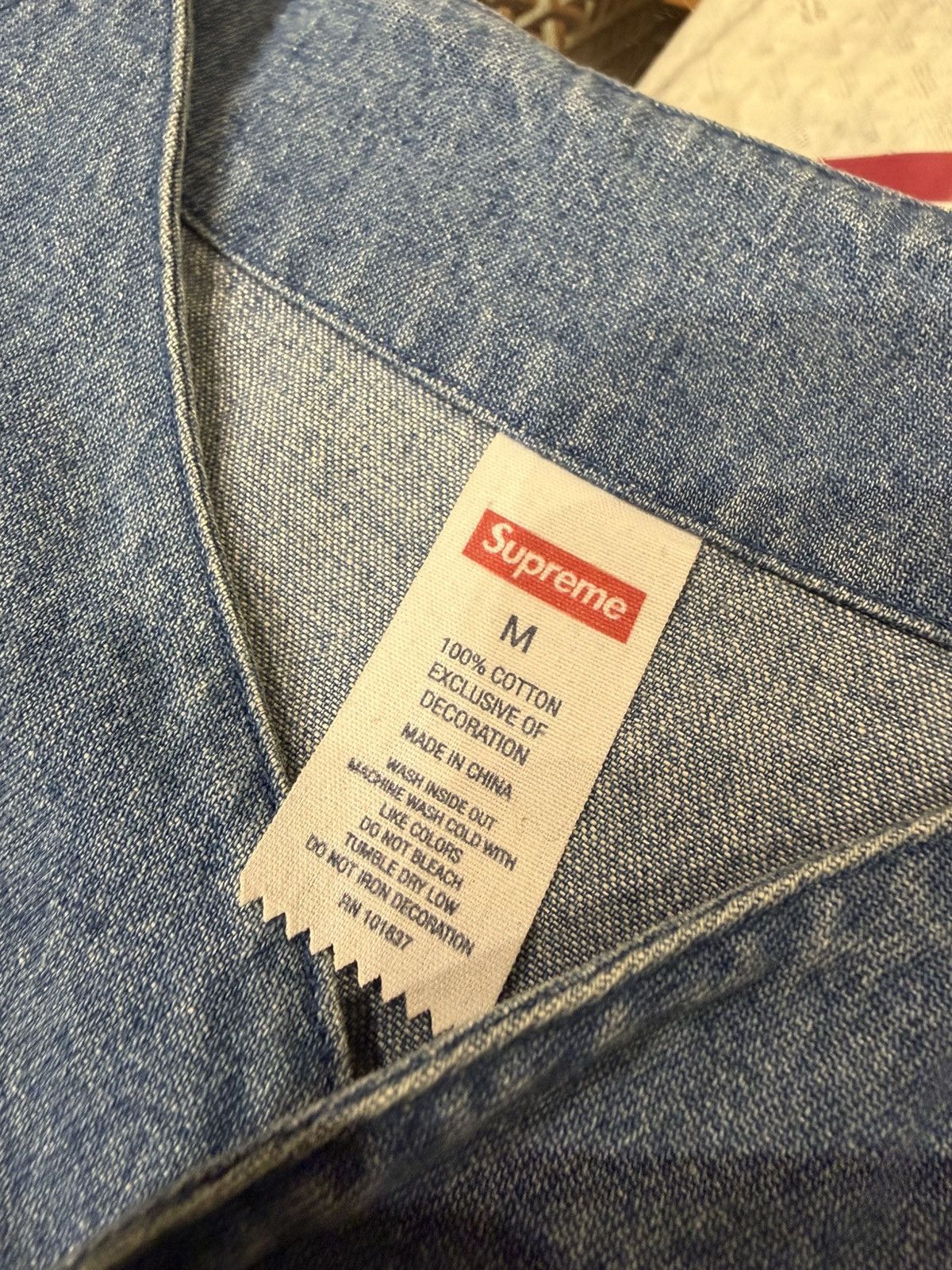 Supreme Supreme Denim Baseball Jersey Size US M / EU 48-50 / 2 - 3 Thumbnail
