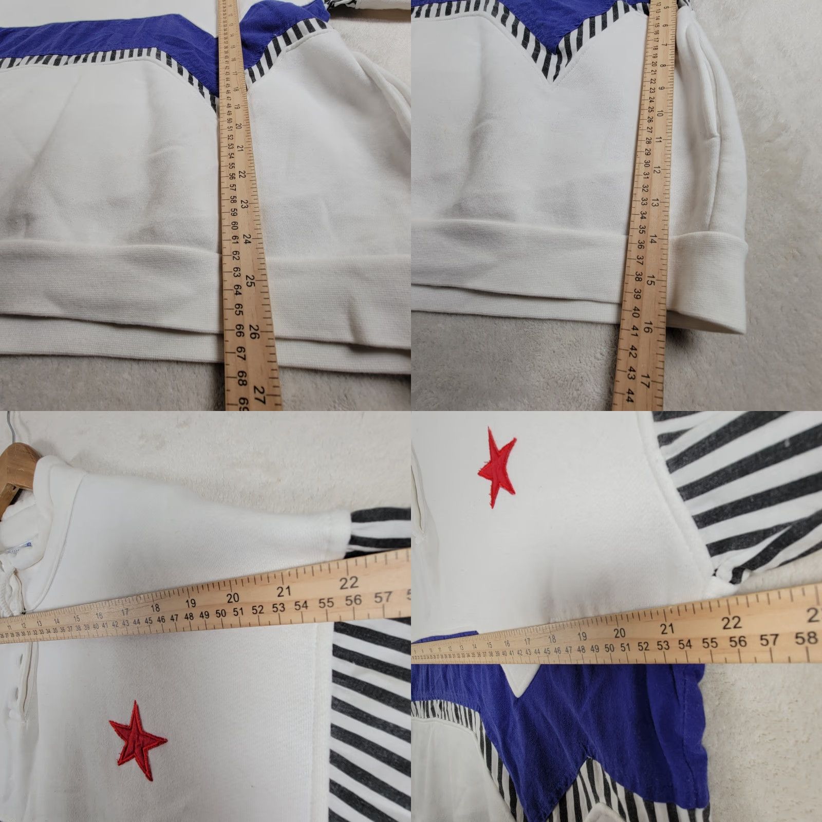 Nordstrom VINTAGE Nordstrom Active Wear White Jacket Unisex Adults M 80s Fringe Star Geometric Nylon Basic Jacket Mens Womens Size M / US 6-8 / IT 42-44 - 8 Thumbnail