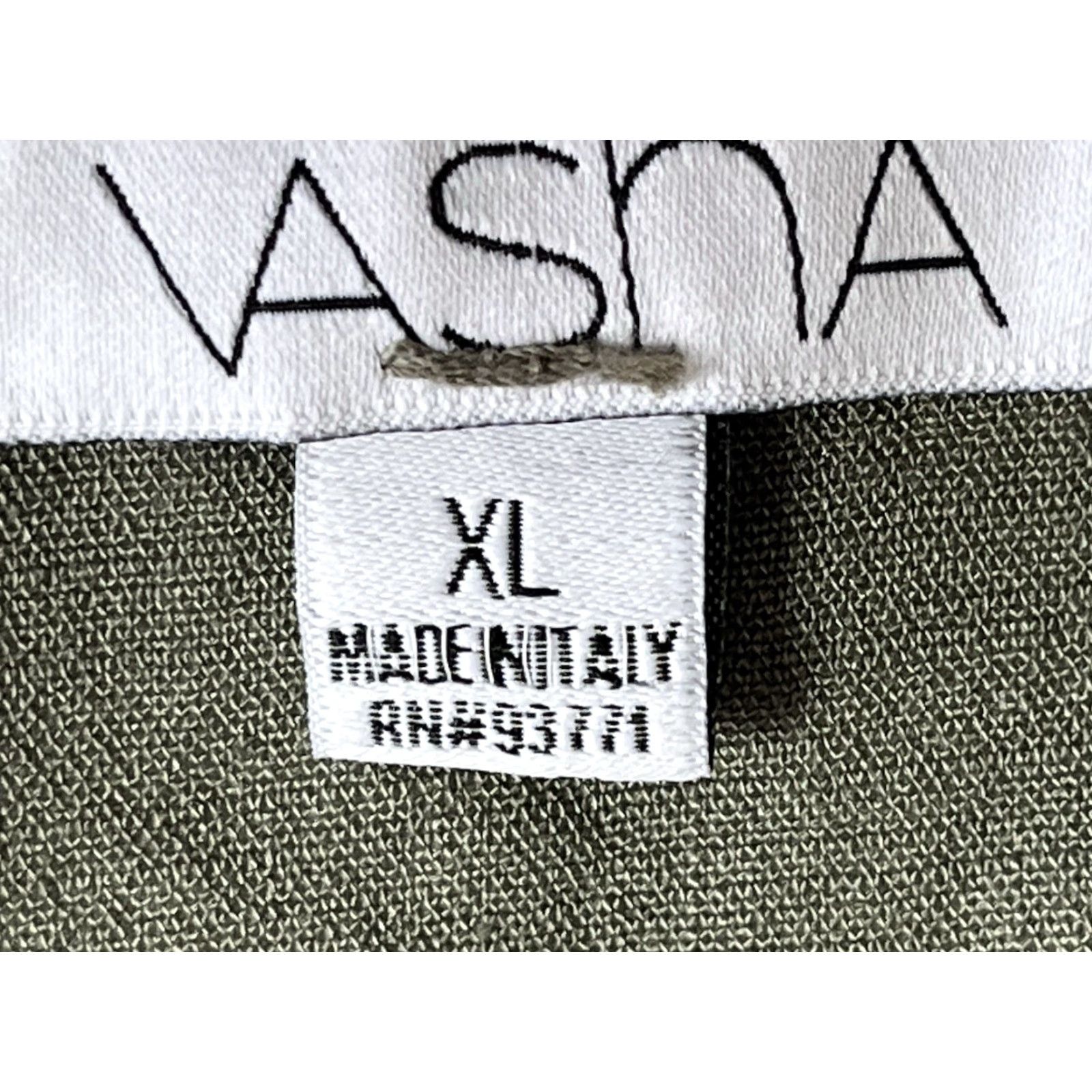 Vintage Vasna Dress Boho Minimalist Women's XL Linen Tie Dye Sleeveless Tank Dress Long Green Sheath Casual Bohemian Italy Size XL / US 12-14 / IT 48-50 - 5 Thumbnail