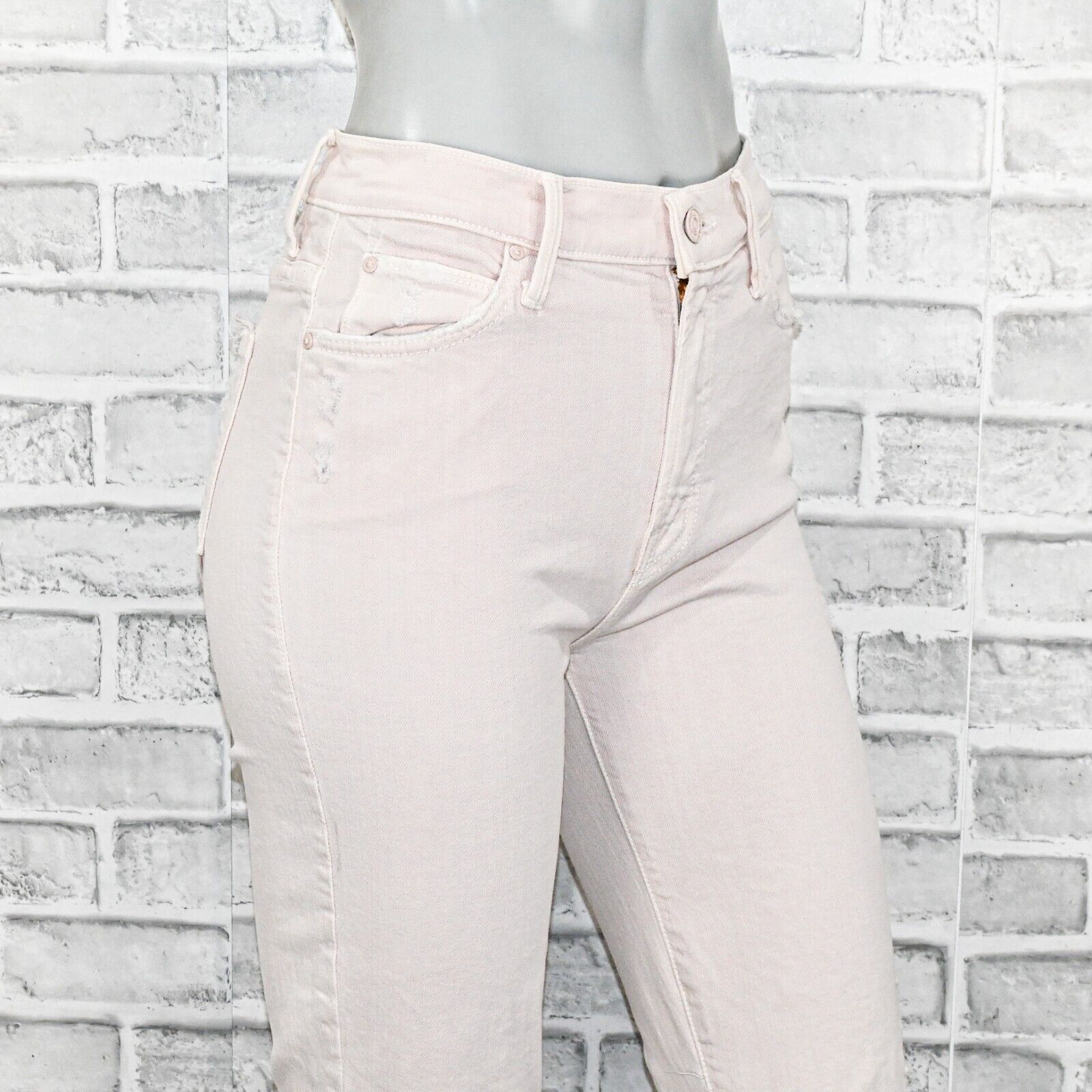 MOTHER MOTHER Superior Denim High Waisted Rascal Ankle Jeans Pink Size 25" / US 0 / IT 36 - 13 Thumbnail