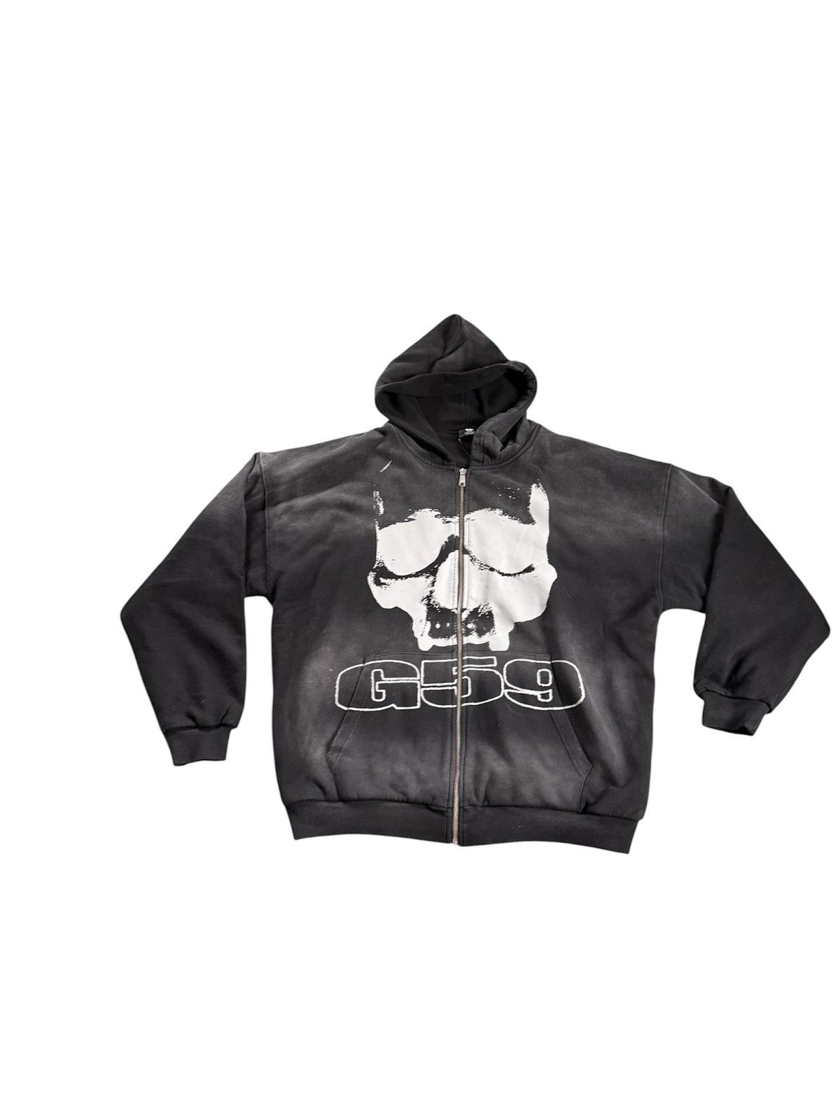 G59 Records 59 thrashed thermal lined zip up (Washed Black) Size US XL / EU 56 / 4 - 4 Thumbnail